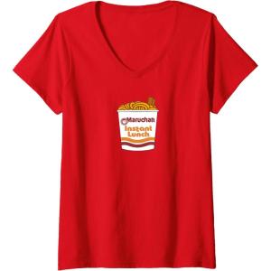 image:imageWomens Maruchan Ramen Noodle Cup With Chop Sticks VNeck TShirtRed
