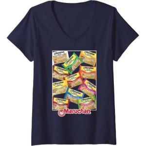 image:imageWomens Maruchan Ramen Noodle Flavor Profiles Poster VNeck TShirtNavy Blue