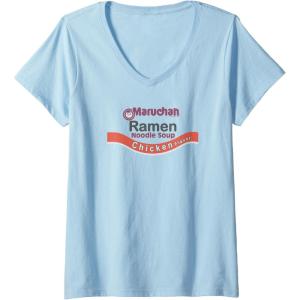 image:imageWomens Maruchan Ramen Noodle Soup Chicken Flavor Logo VNeck TShirtBaby Blue