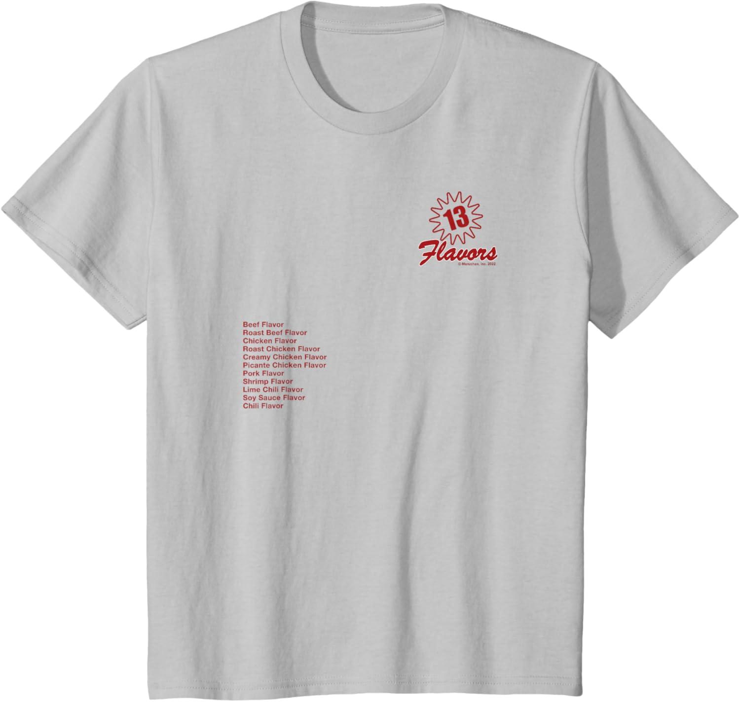 image:imageMaruchan 13 Flavors Ramen Noodle List TShirtSilver Grey