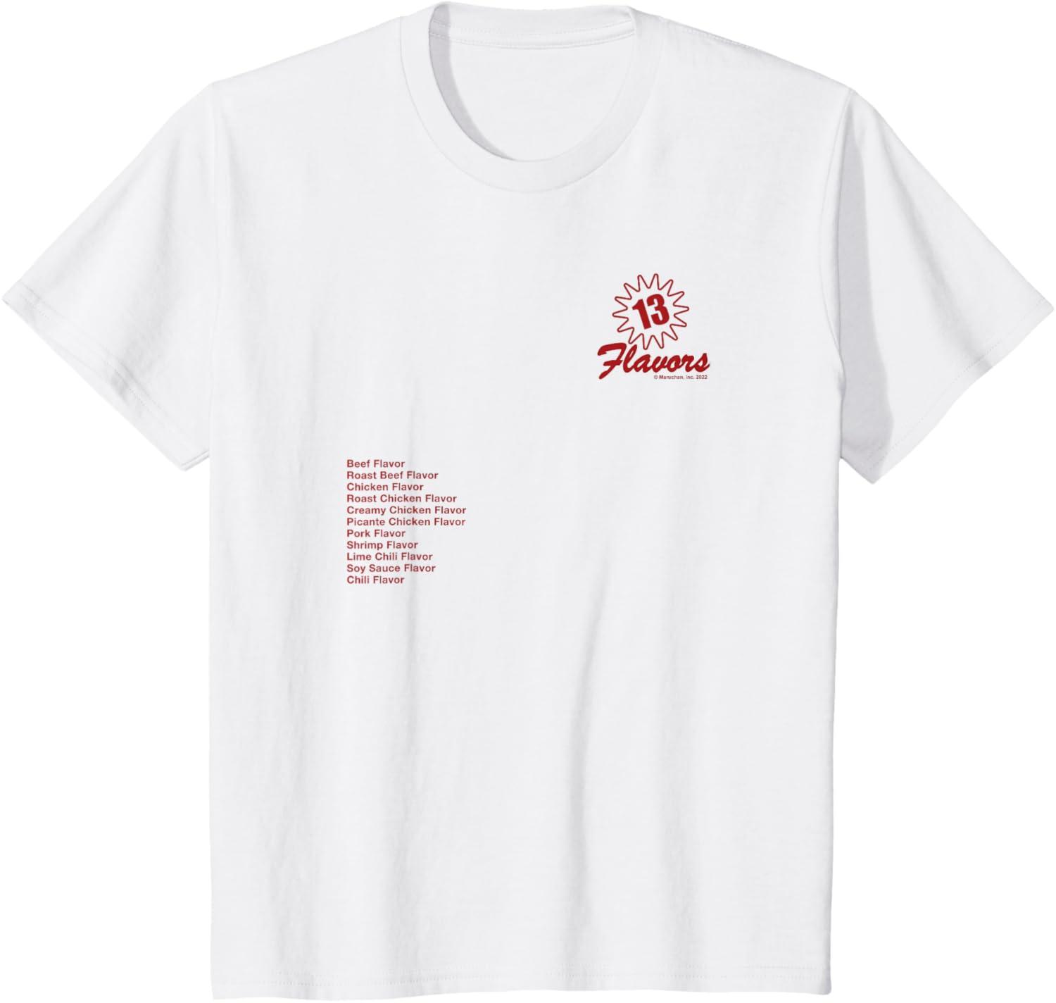 image:imageMaruchan 13 Flavors Ramen Noodle List TShirtWhite