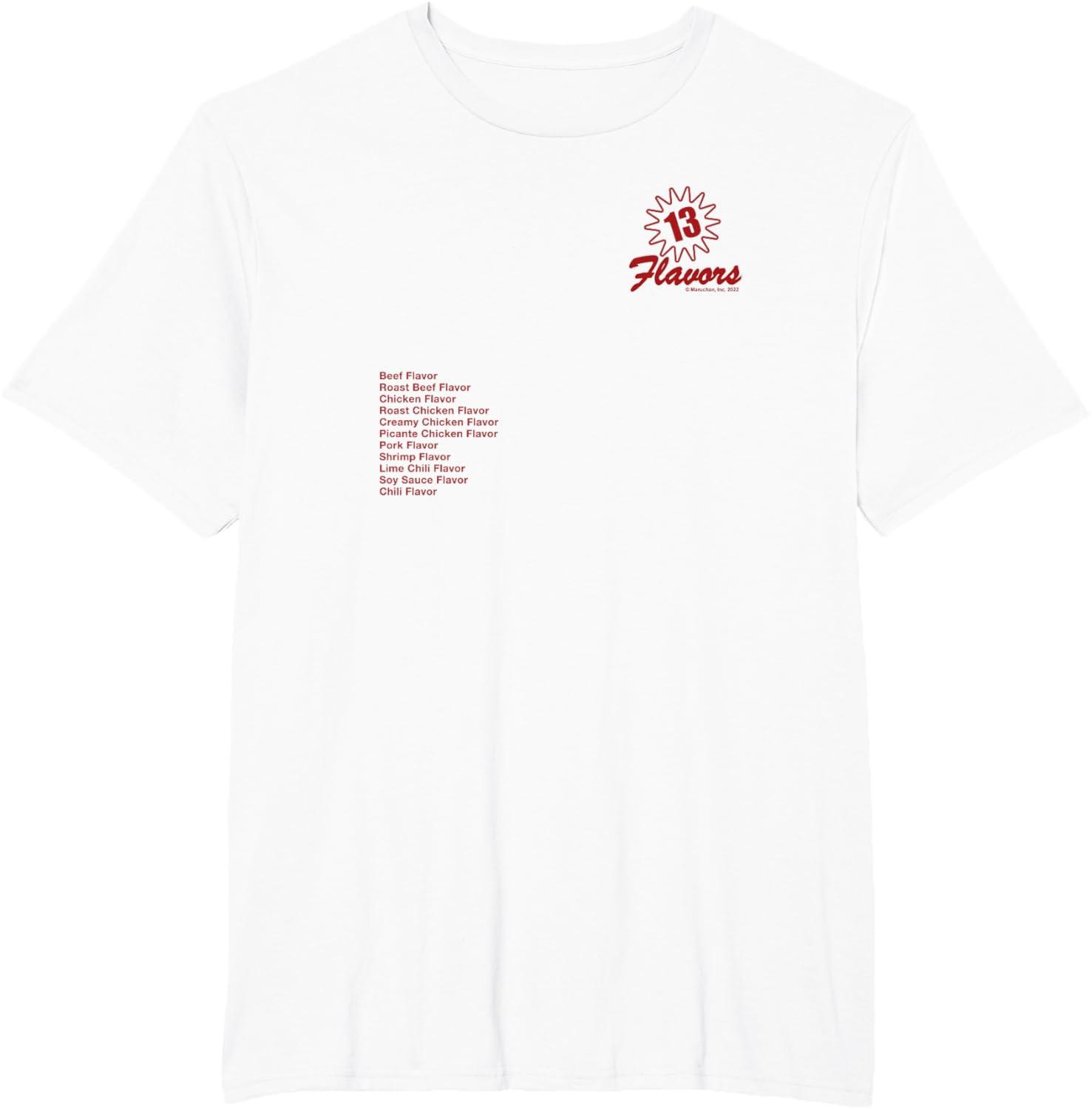 image:imageMaruchan 13 Flavors Ramen Noodle List TShirtWhite