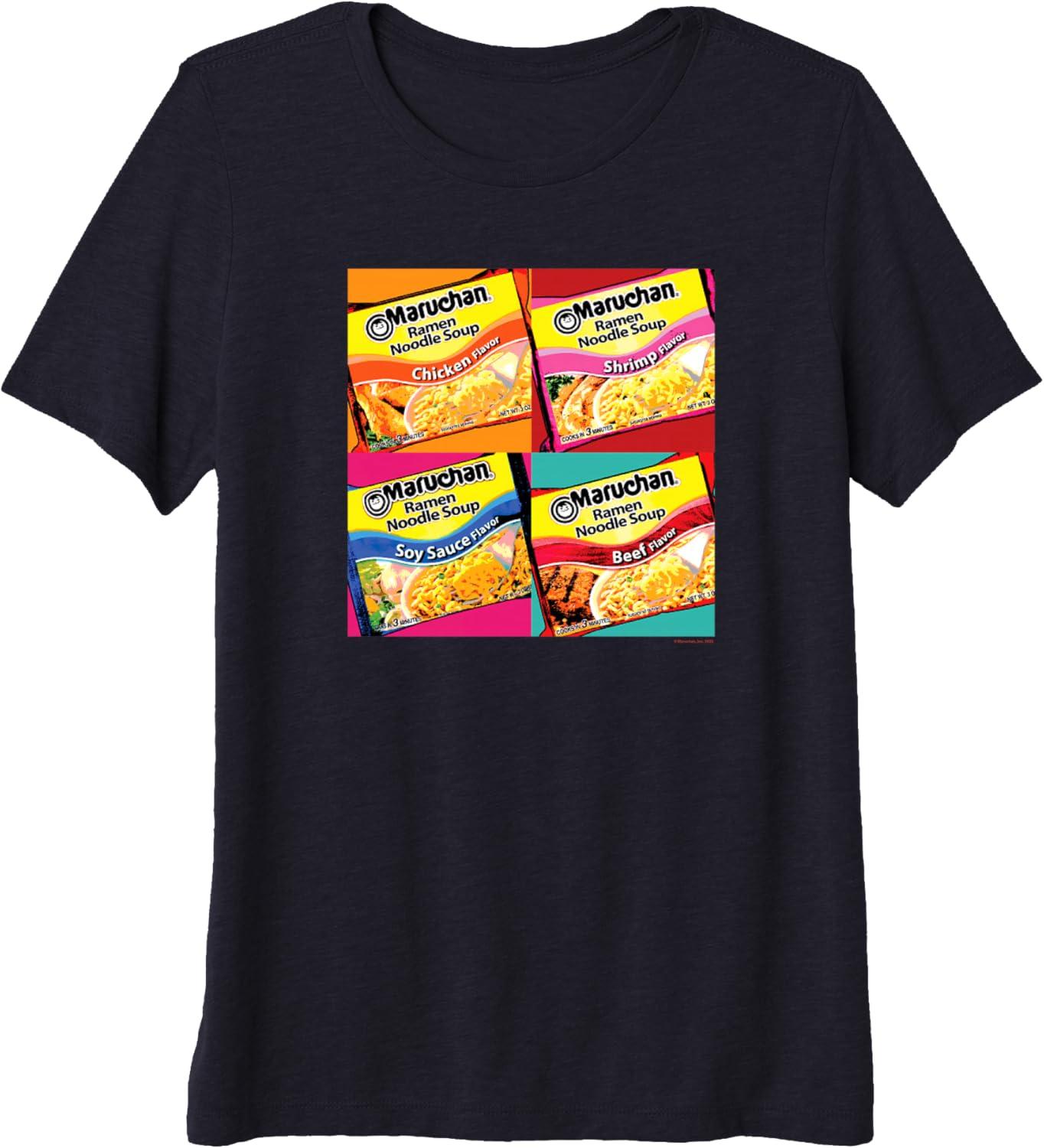 image:imageMaruchan Artsy Flavor Grid Poster Premium TriBlend TShirtNavy Blue