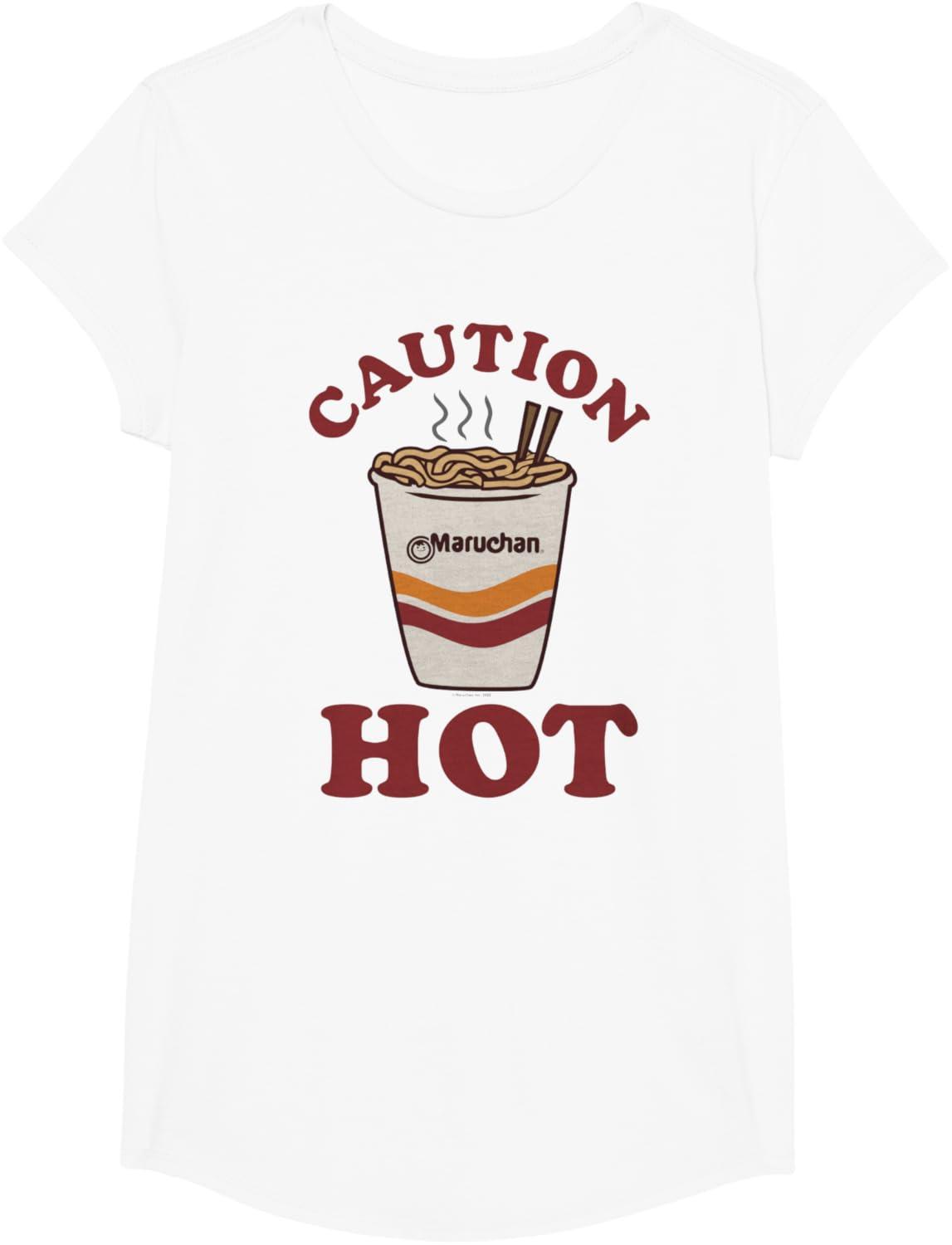 image:imageMaruchan Caution Hot Steaming Noodle Cup TShirtWhite