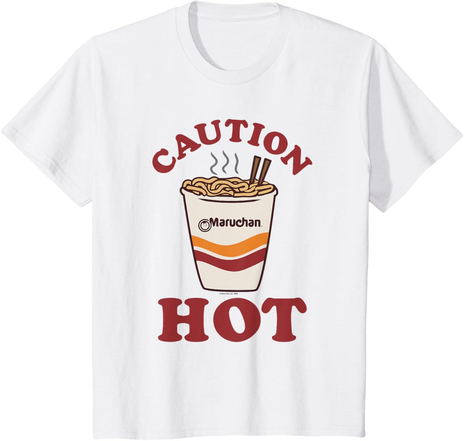 image:imageMaruchan Caution Hot Steaming Noodle Cup TShirtWhite
