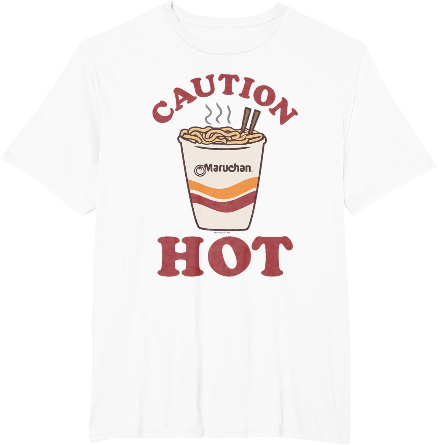 image:imageMaruchan Caution Hot Steaming Noodle Cup TShirtWhite