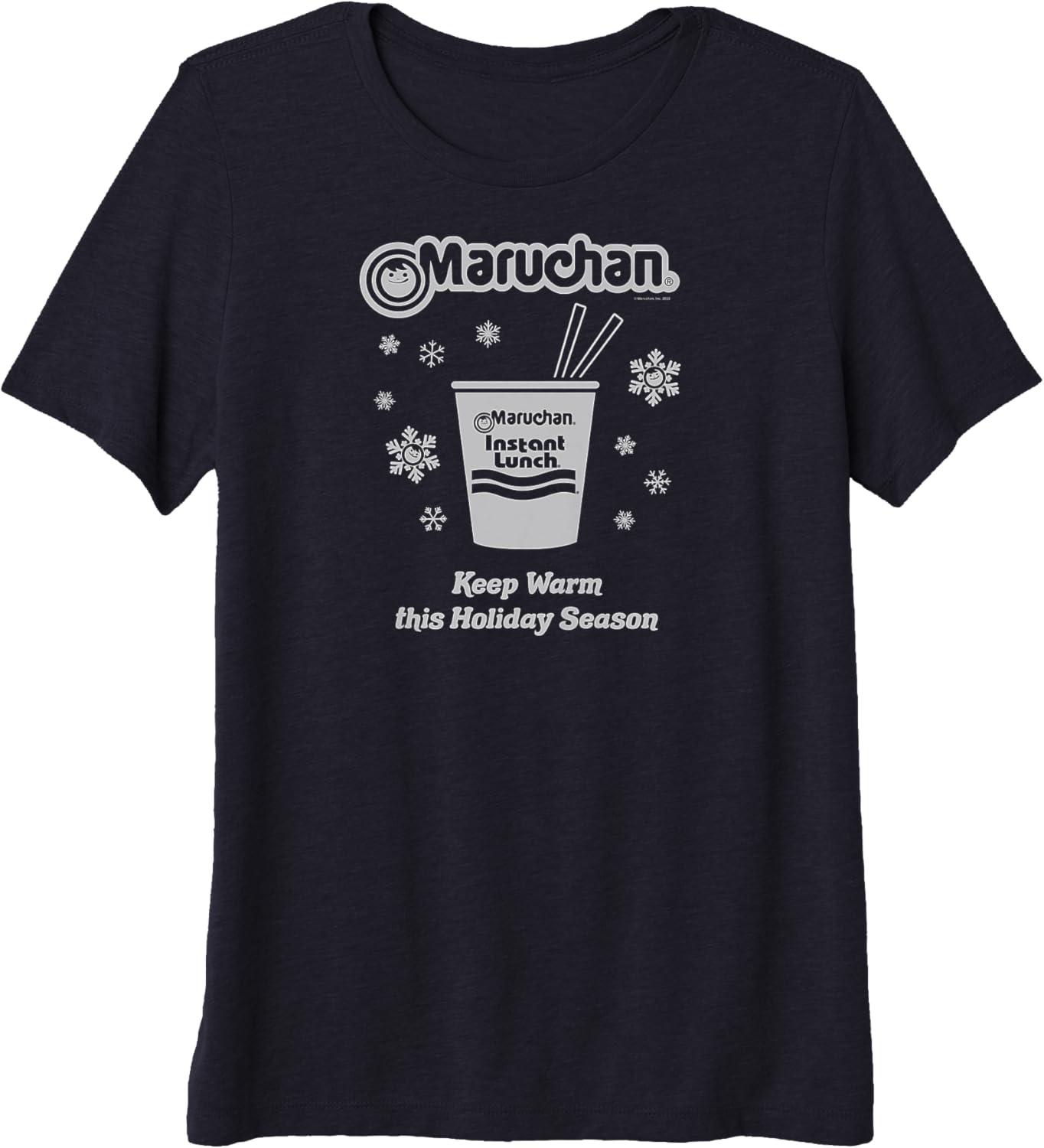 image:imageMaruchan Christmas Instant Lunch Keep Warm Holiday Season Premium TShirtNavy Blue