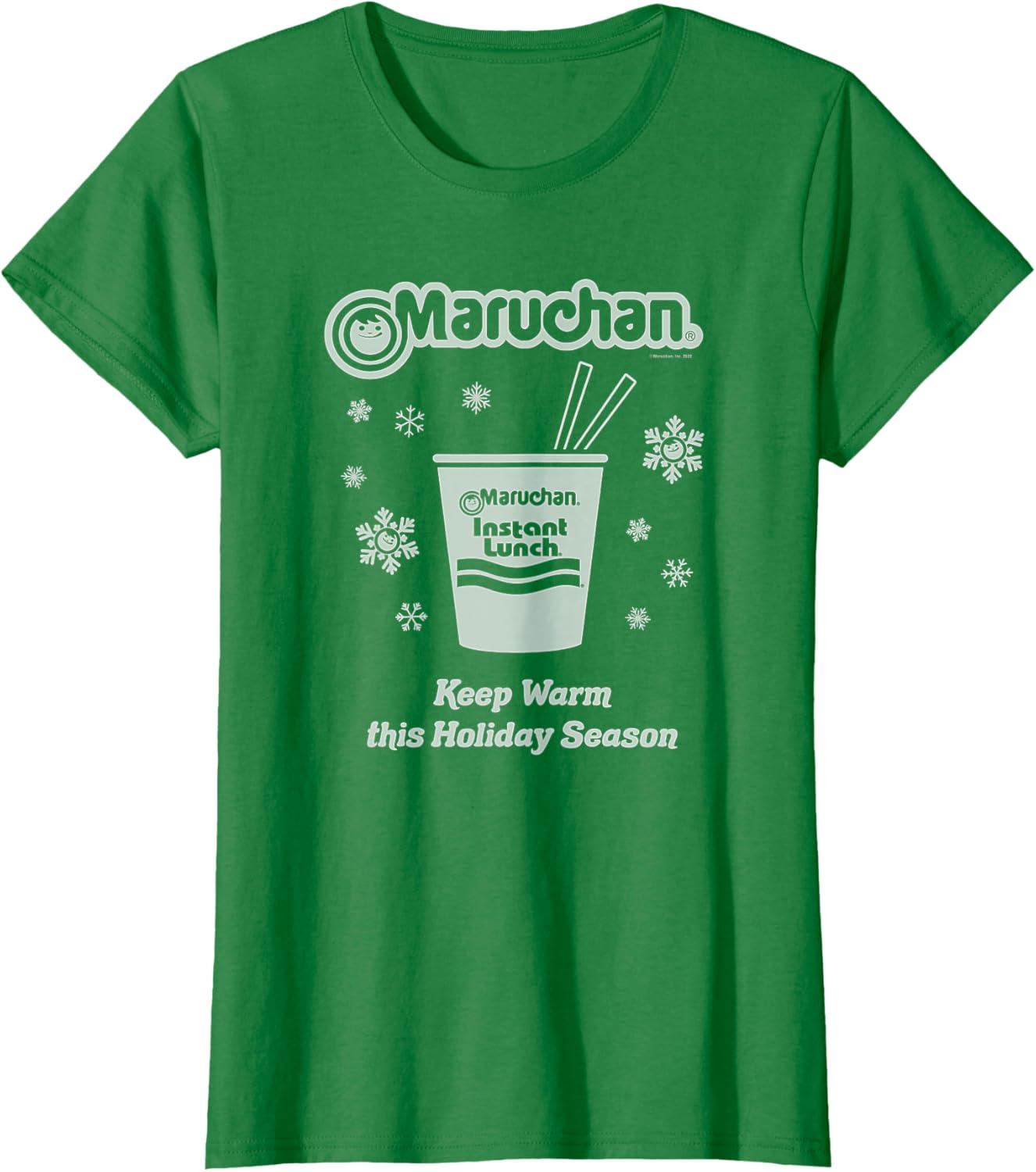 image:imageMaruchan Christmas Instant Lunch Keep Warm Holiday Season TShirtKelly Green