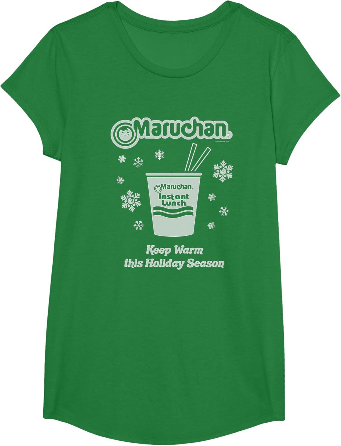 image:imageMaruchan Christmas Instant Lunch Keep Warm Holiday Season TShirtKelly Green
