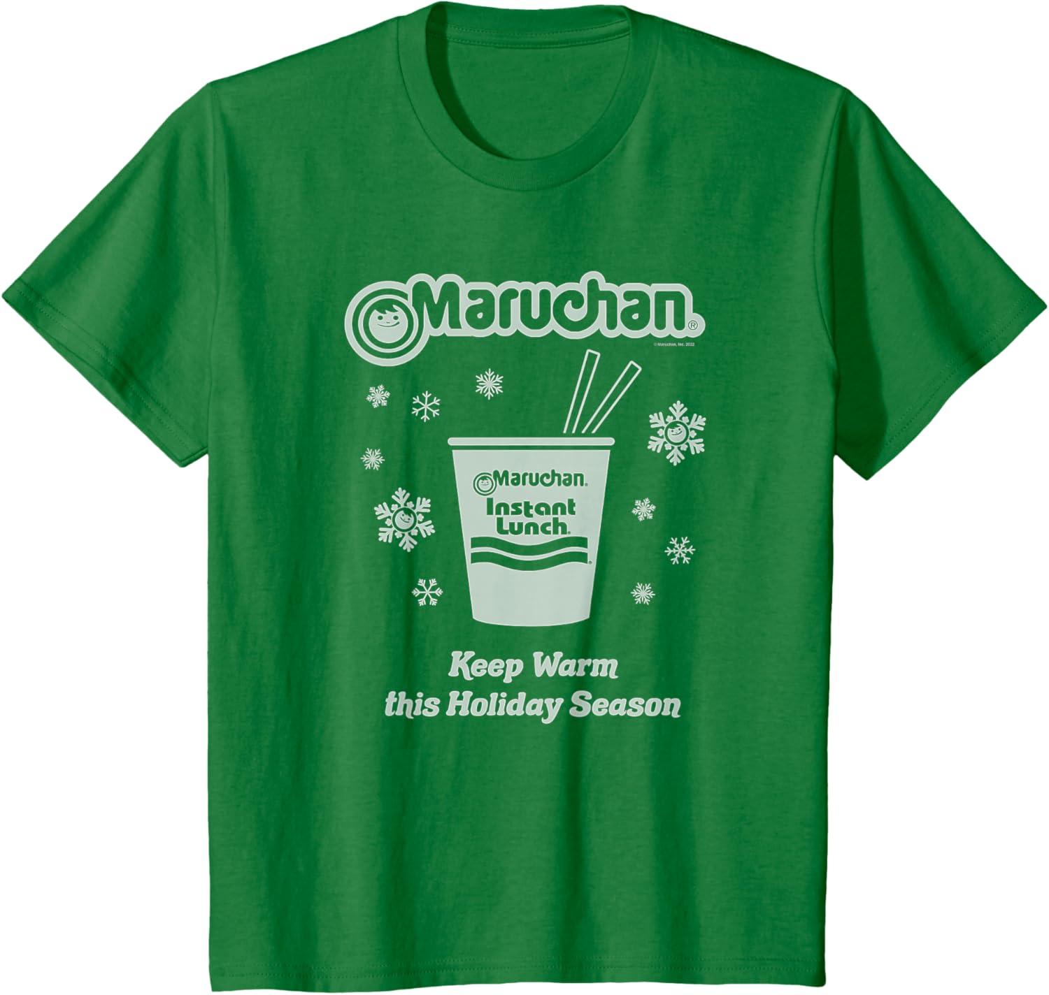 image:imageMaruchan Christmas Instant Lunch Keep Warm Holiday Season TShirtKelly Green