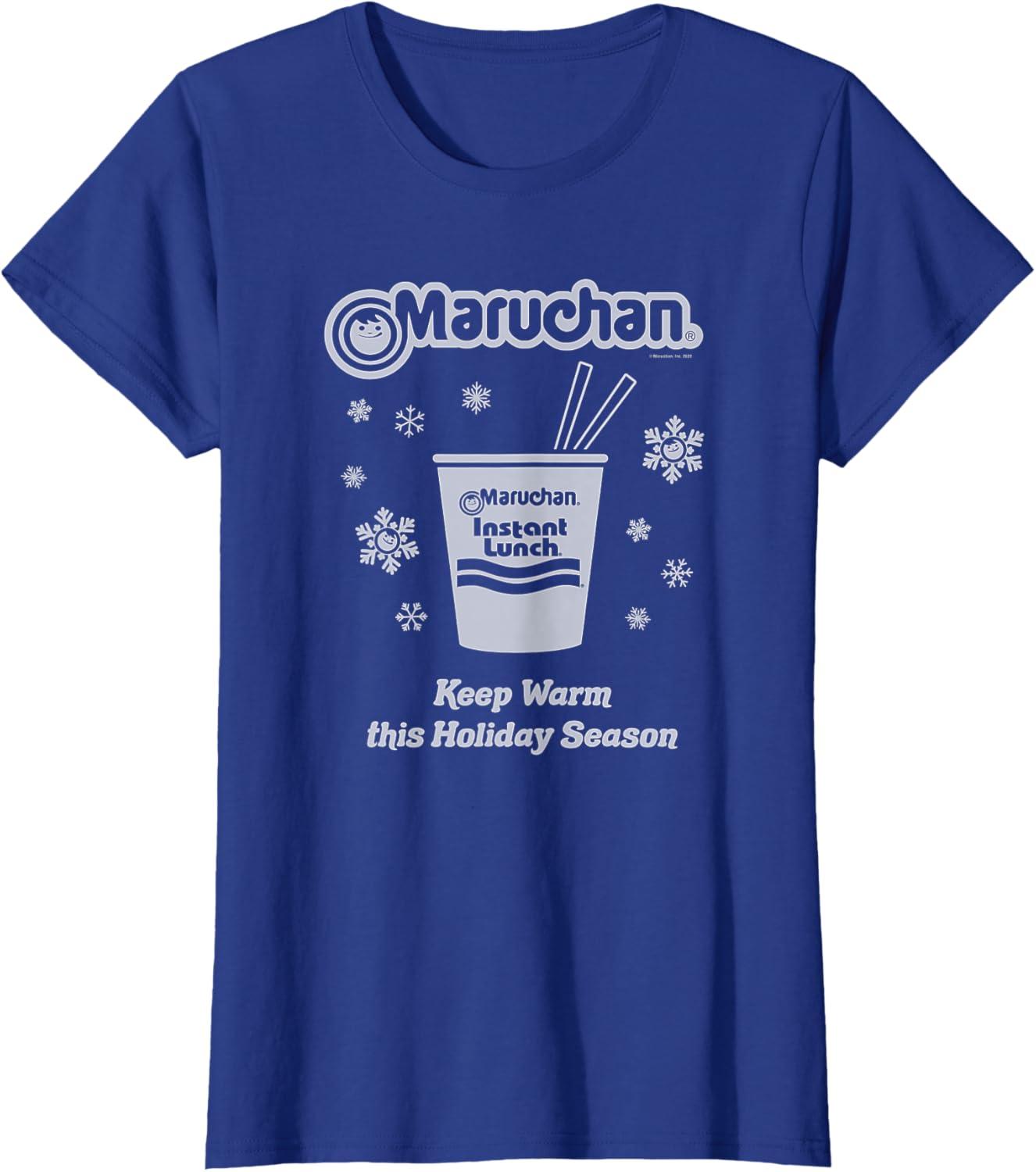 image:imageMaruchan Christmas Instant Lunch Keep Warm Holiday Season TShirtRoyal Blue