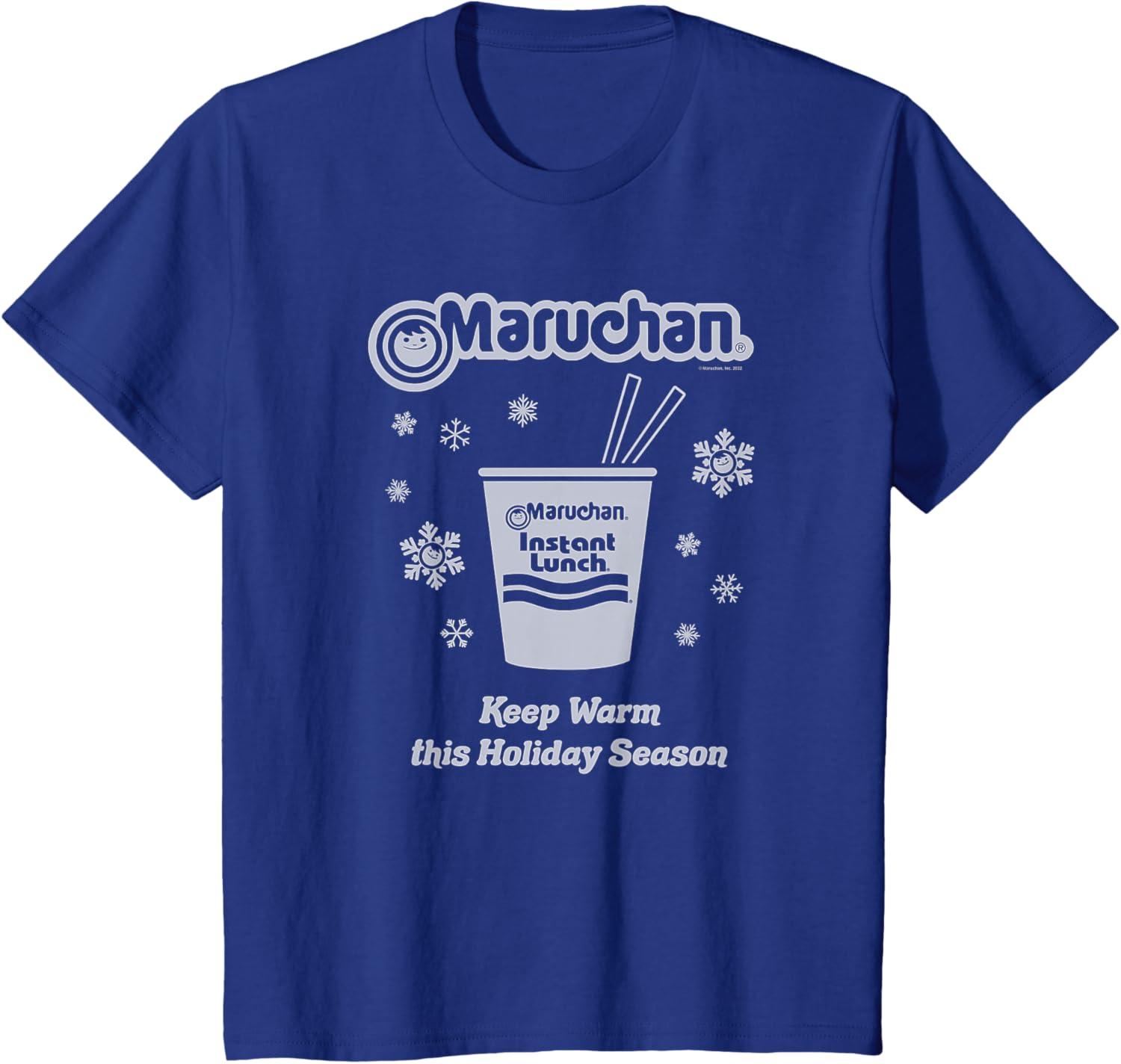 image:imageMaruchan Christmas Instant Lunch Keep Warm Holiday Season TShirtRoyal Blue