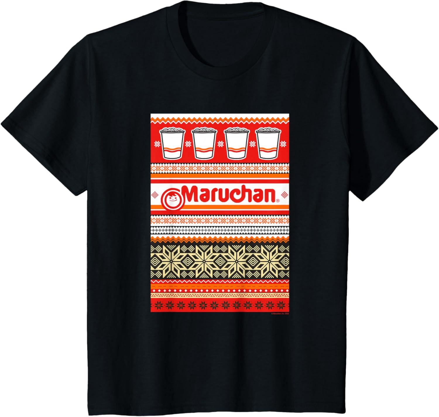 image:imageMaruchan Christmas Instant Lunch Ugly Sweater Style TShirtBlack