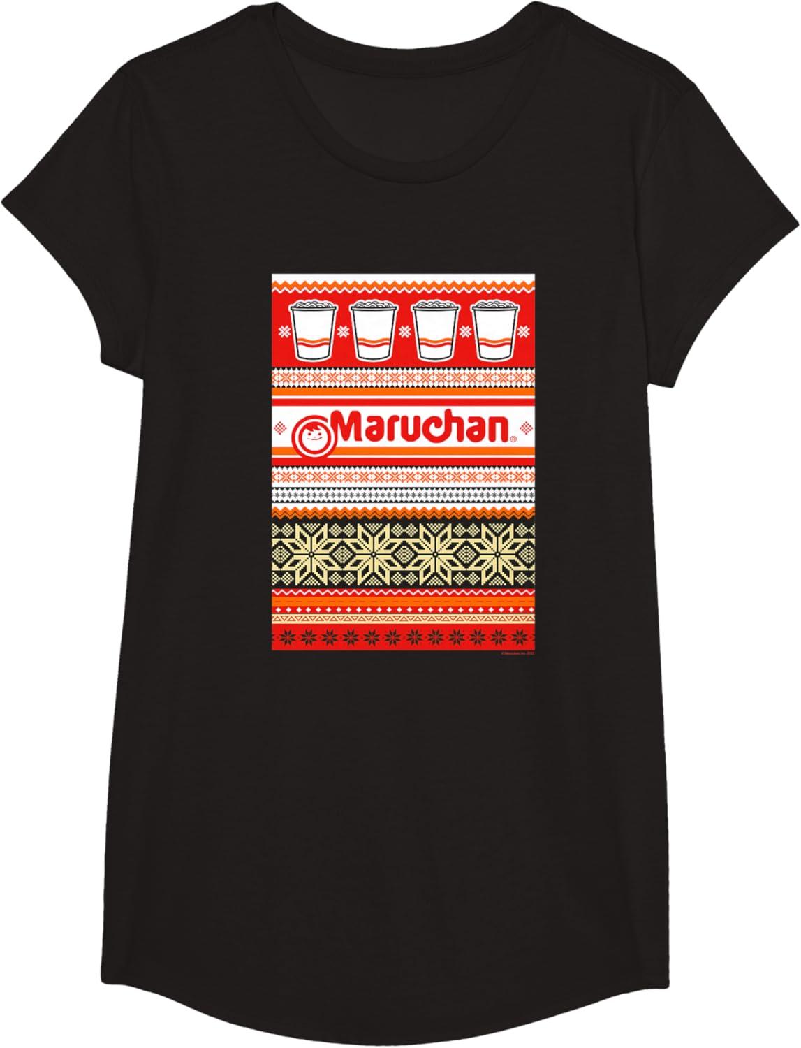 image:imageMaruchan Christmas Instant Lunch Ugly Sweater Style TShirtBlack