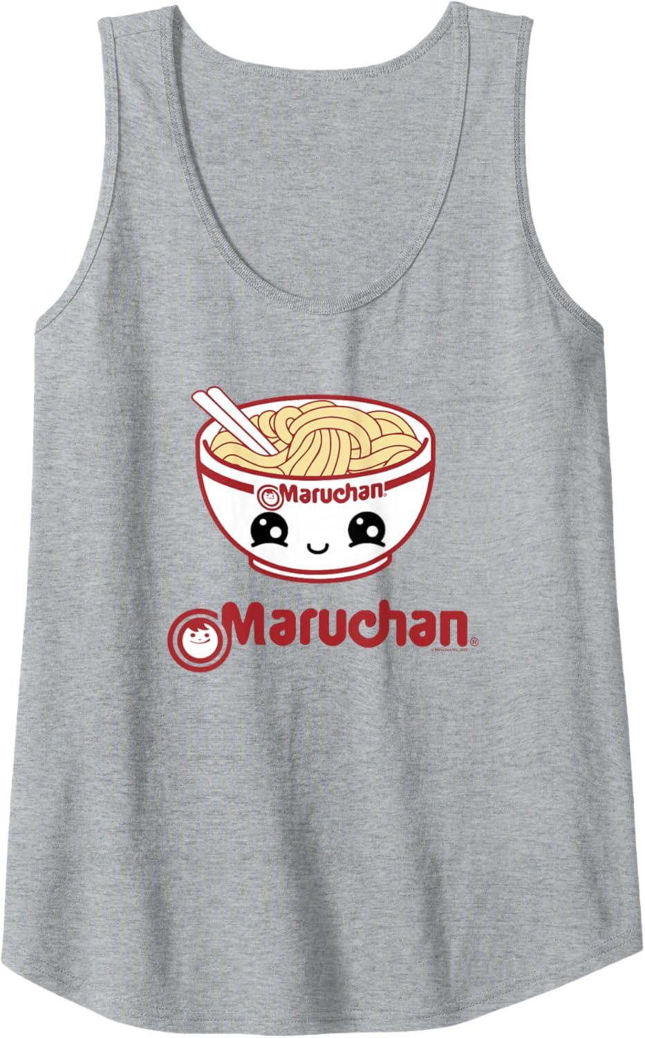 image:imageMaruchan Cute Noodle Bowl Face Logo Tank TopHeather Grey