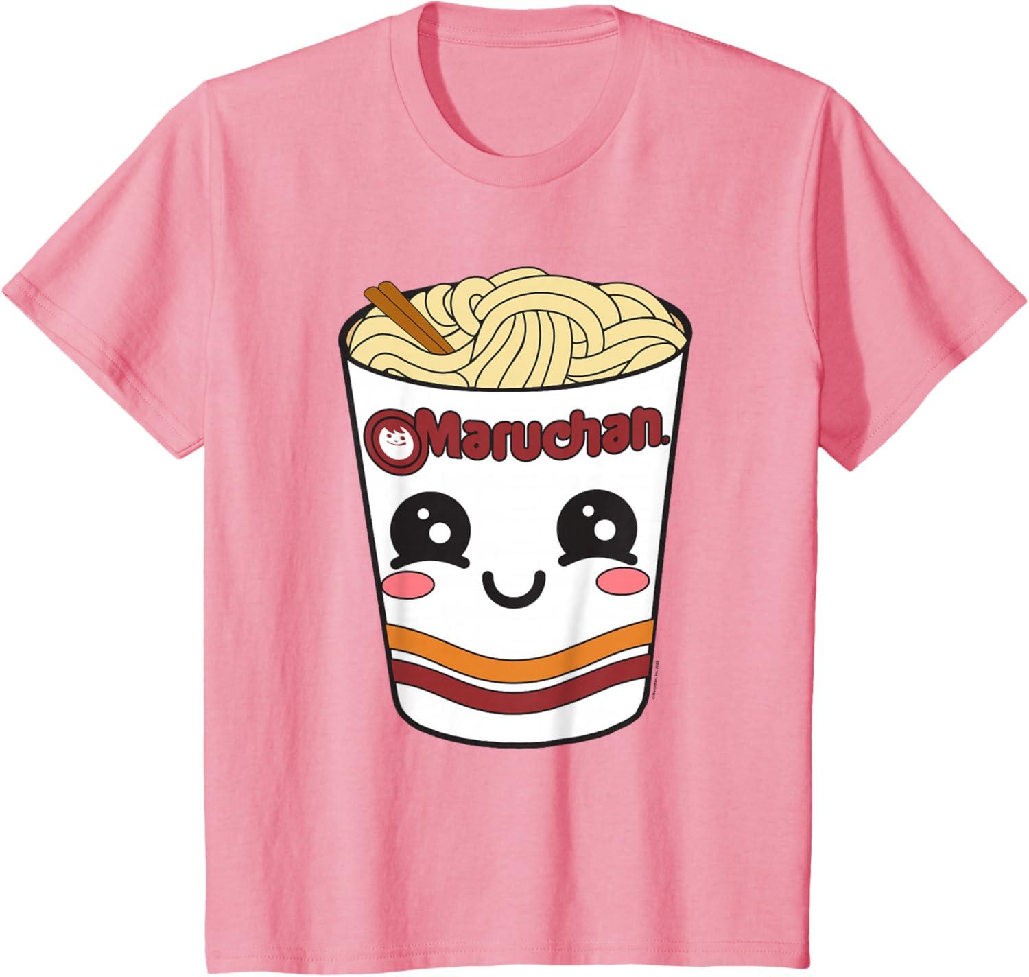 image:imageMaruchan Cute Ramen Noodle Cup Face TShirt SmallPink