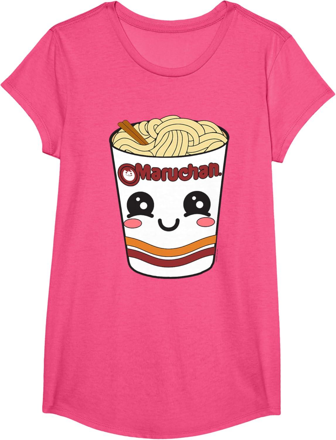image:imageMaruchan Cute Ramen Noodle Cup Face TShirt SmallPink Heather