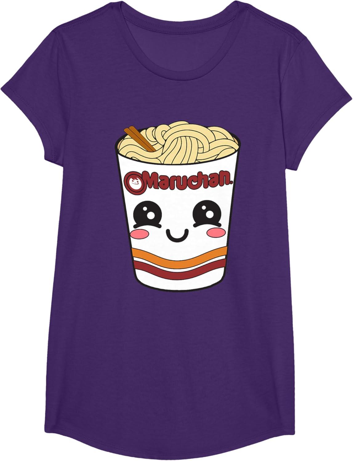 image:imageMaruchan Cute Ramen Noodle Cup Face TShirt SmallPurple