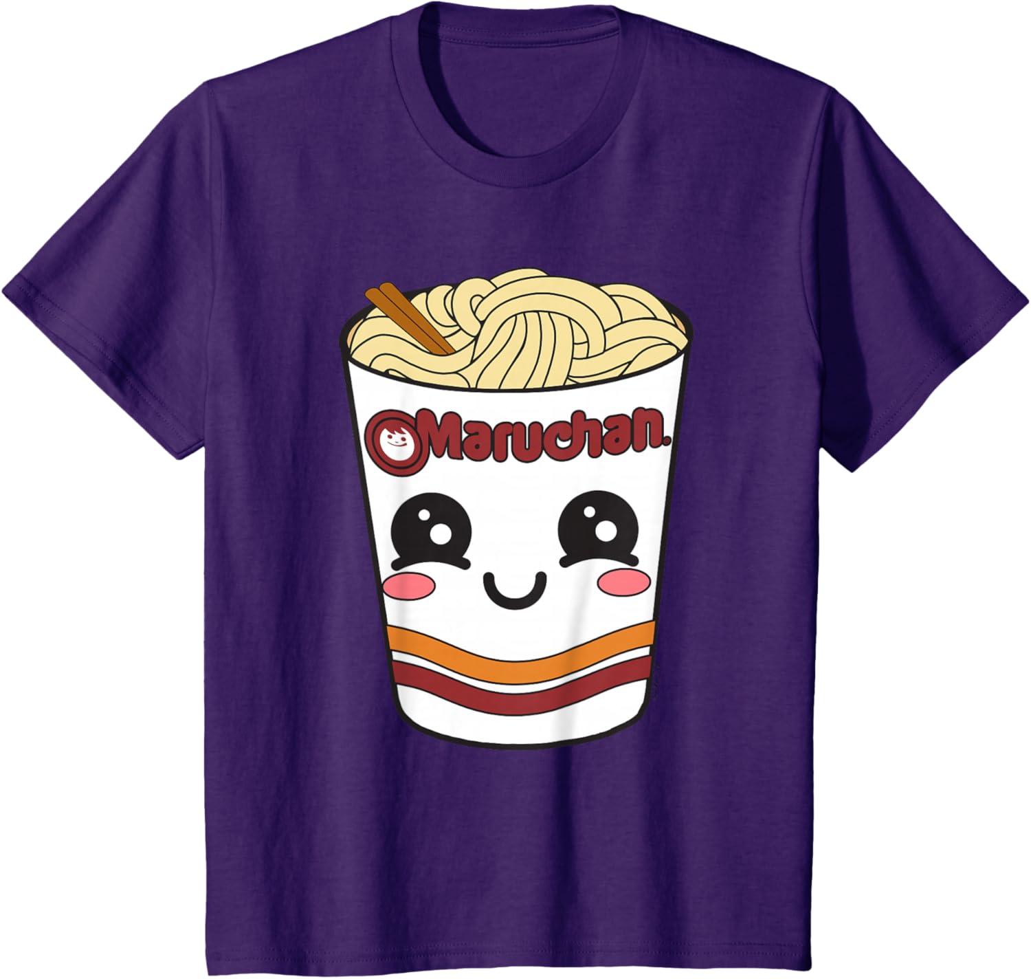 image:imageMaruchan Cute Ramen Noodle Cup Face TShirt SmallPurple
