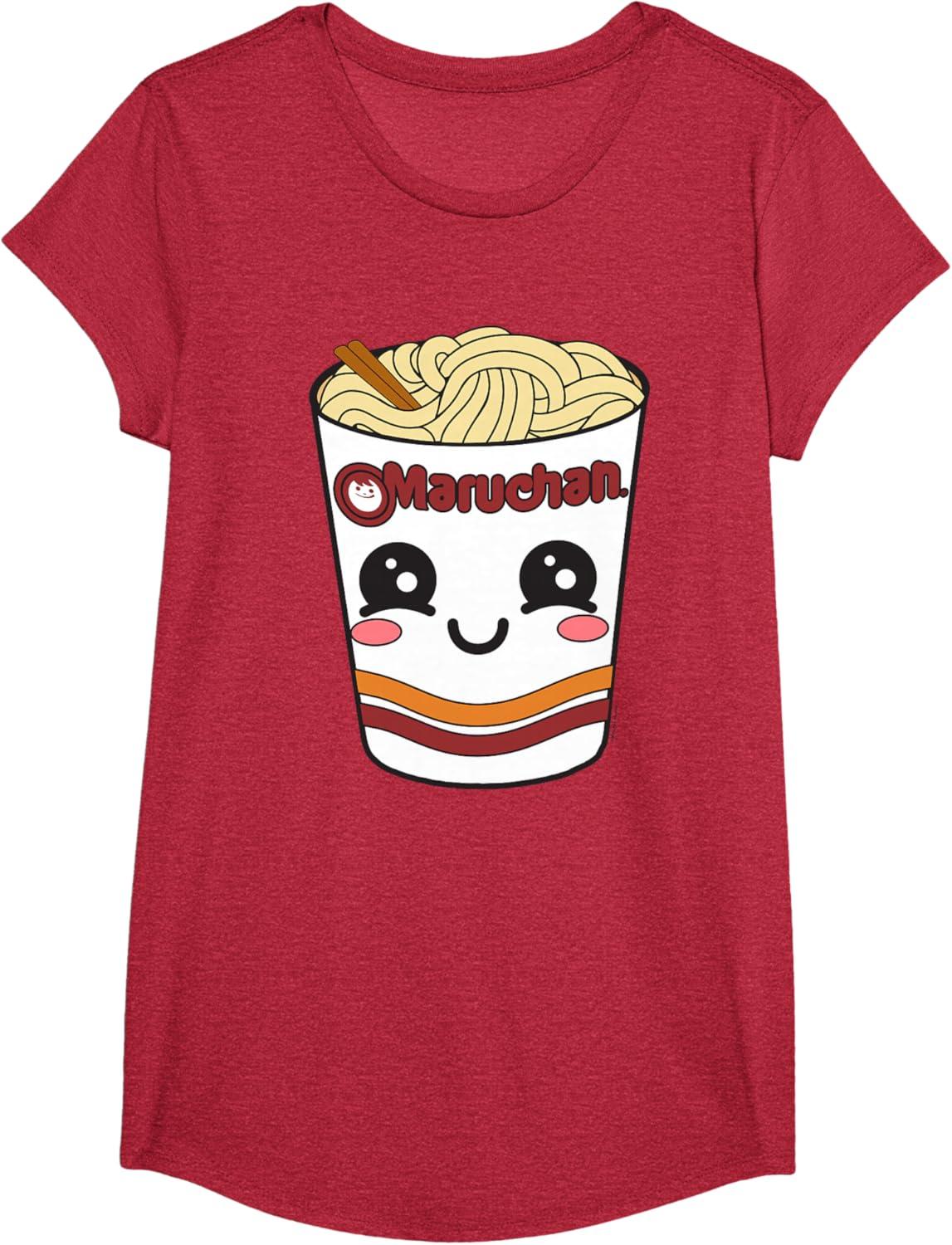 image:imageMaruchan Cute Ramen Noodle Cup Face TShirt SmallRed Heather