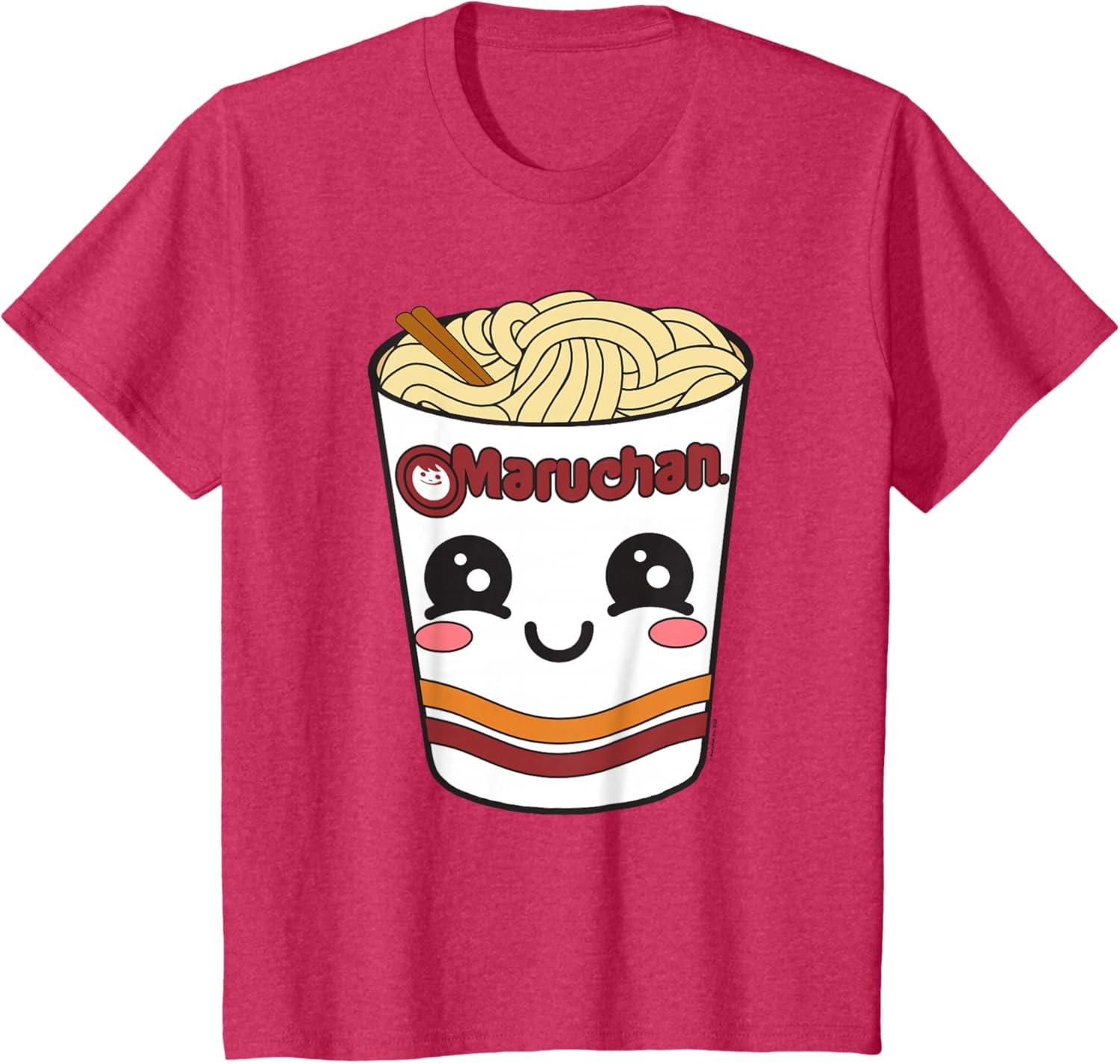 image:imageMaruchan Cute Ramen Noodle Cup Face TShirt SmallRed Heather