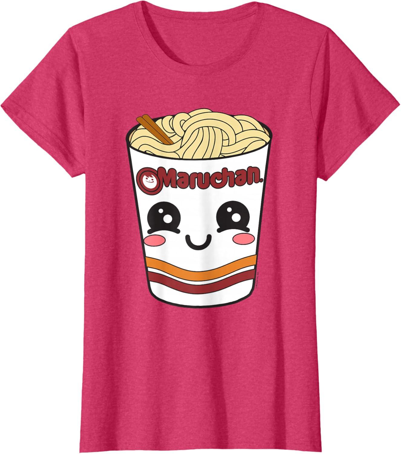 image:imageMaruchan Cute Ramen Noodle Cup Face TShirt SmallRed Heather