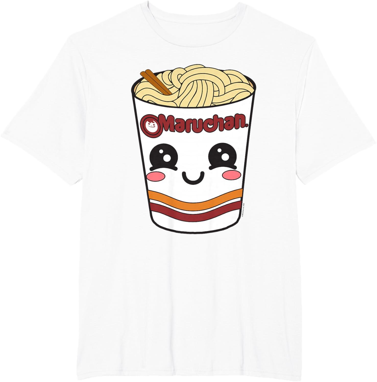 image:imageMaruchan Cute Ramen Noodle Cup Face TShirt SmallWhite