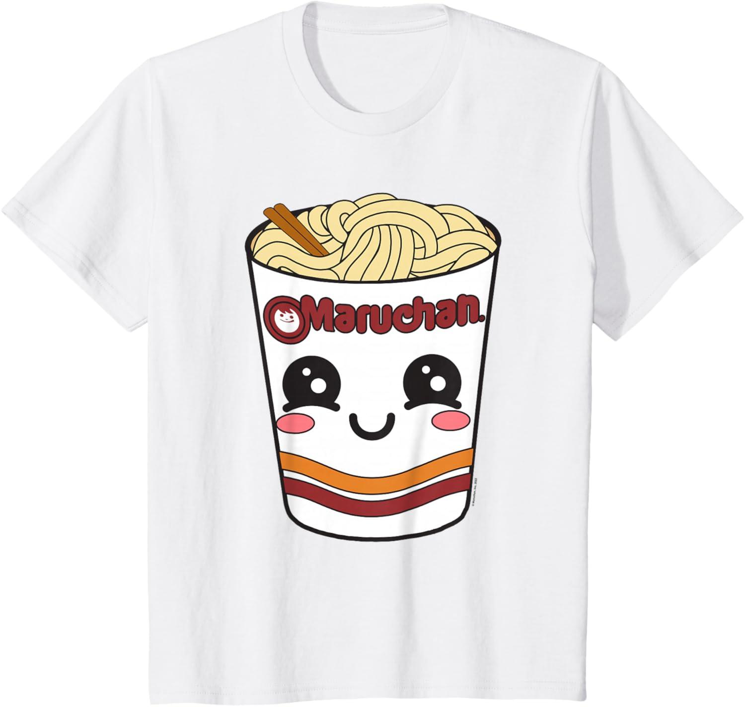 image:imageMaruchan Cute Ramen Noodle Cup Face TShirt SmallWhite
