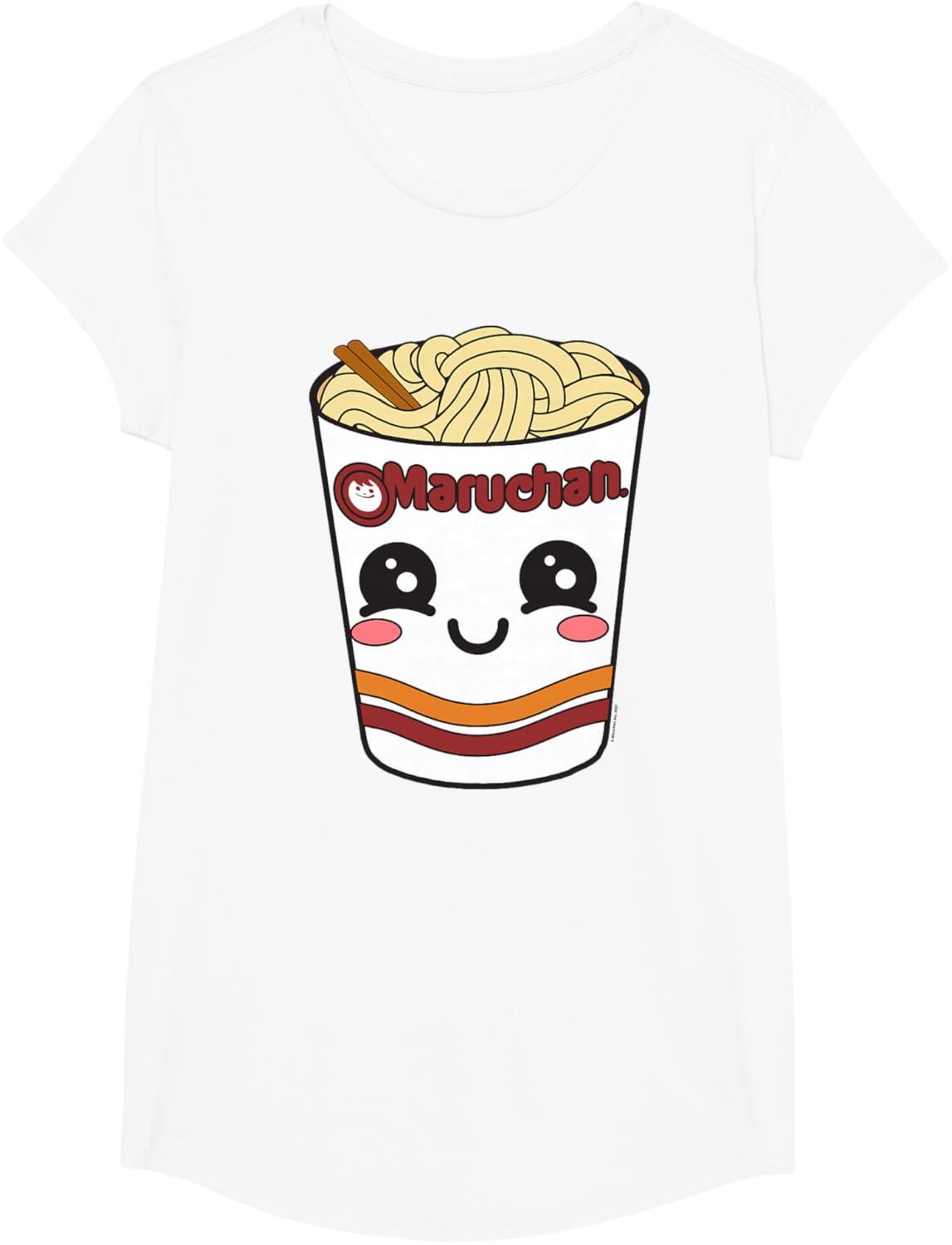 image:imageMaruchan Cute Ramen Noodle Cup Face TShirt SmallWhite