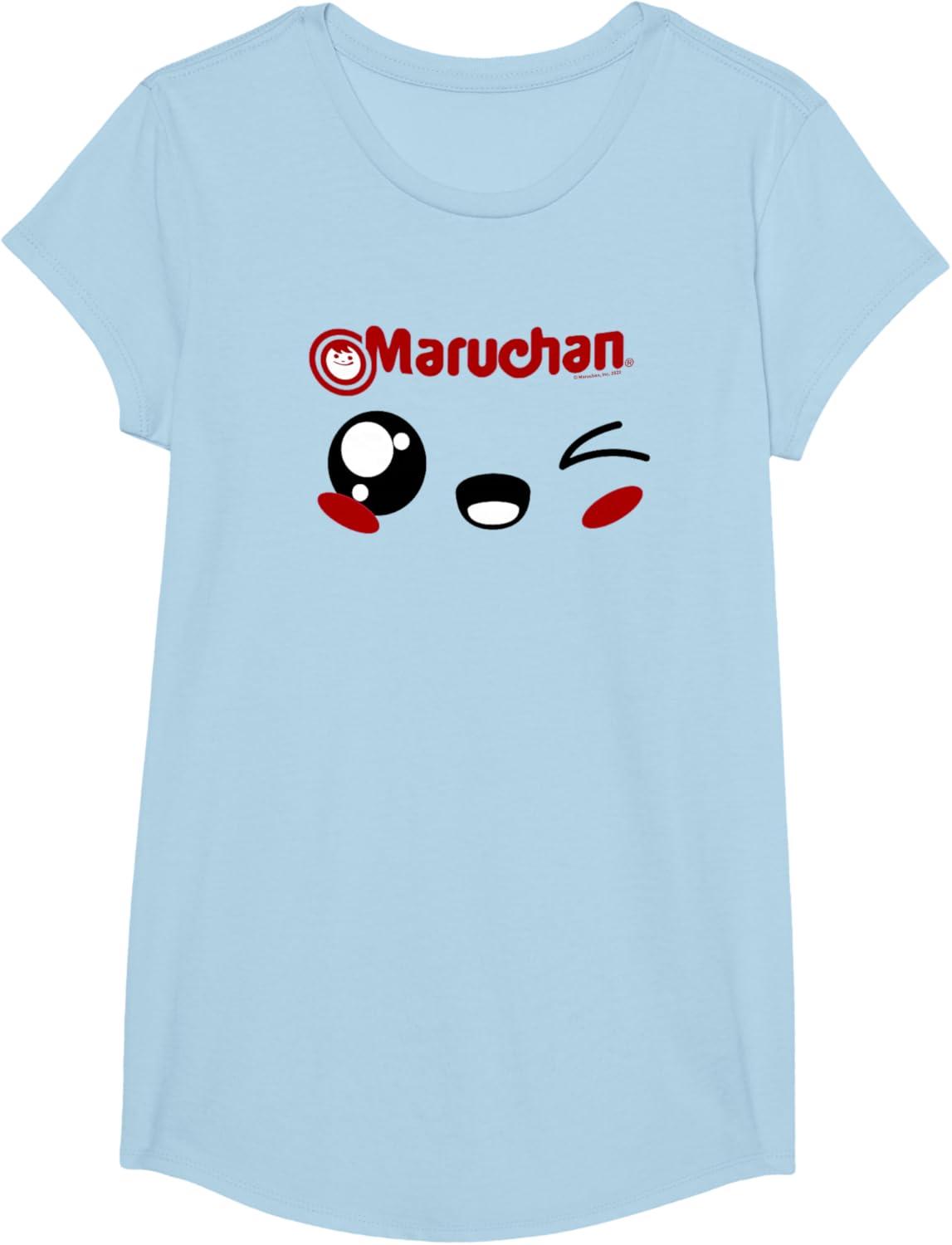image:imageMaruchan Cute Winking Happy Face TShirtBaby Blue