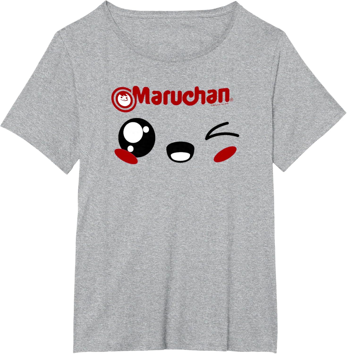image:imageMaruchan Cute Winking Happy Face TShirtHeather Grey