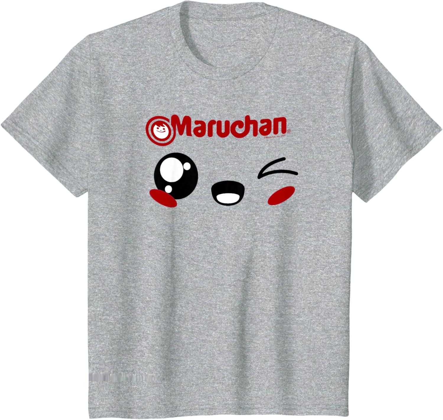 image:imageMaruchan Cute Winking Happy Face TShirtHeather Grey