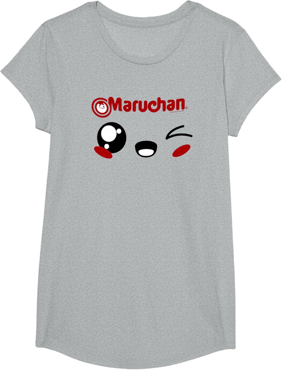 image:imageMaruchan Cute Winking Happy Face TShirtHeather Grey