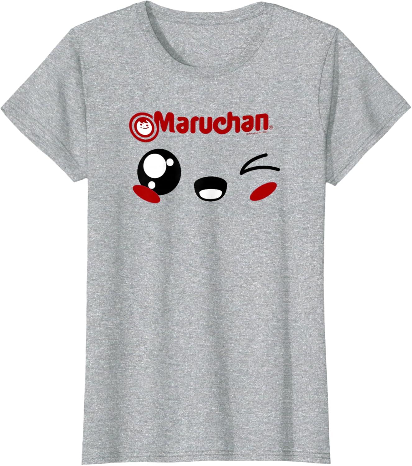 image:imageMaruchan Cute Winking Happy Face TShirtHeather Grey