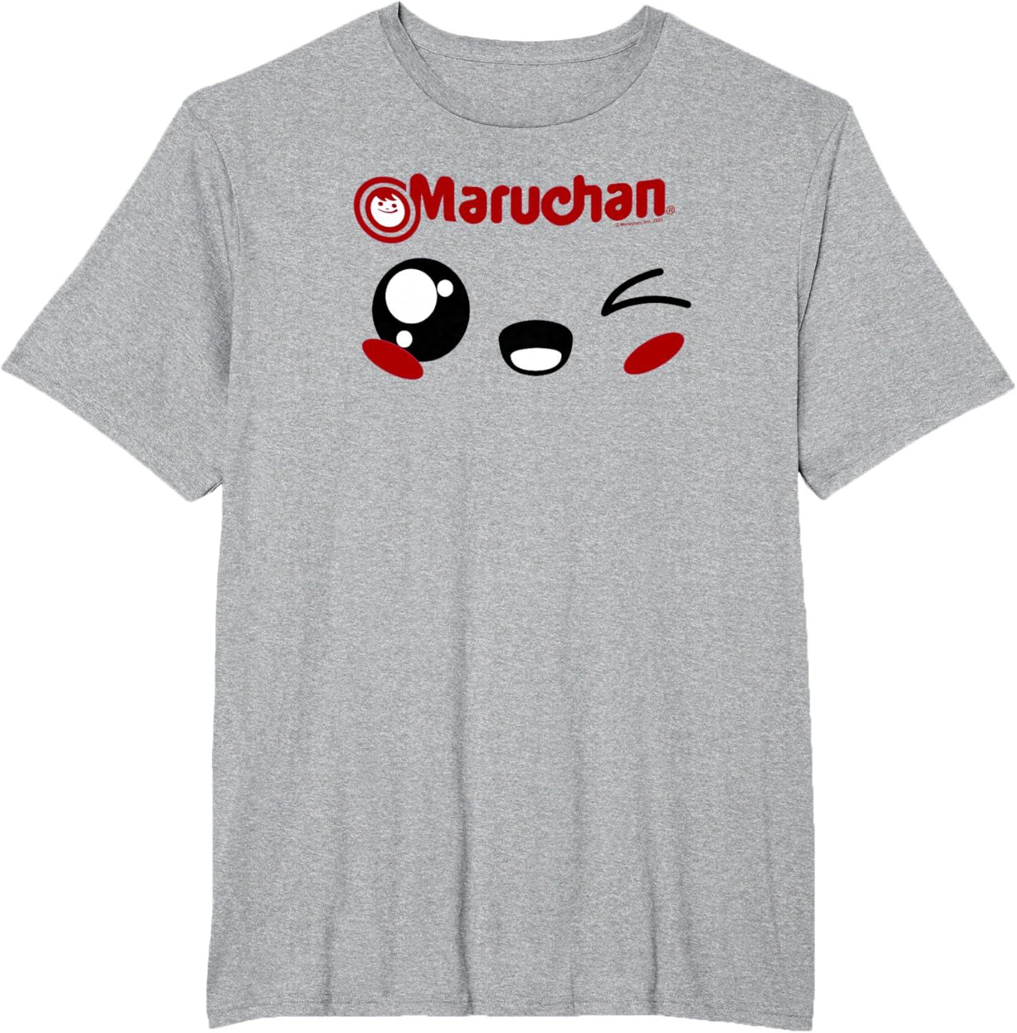 image:imageMaruchan Cute Winking Happy Face TShirtHeather Grey