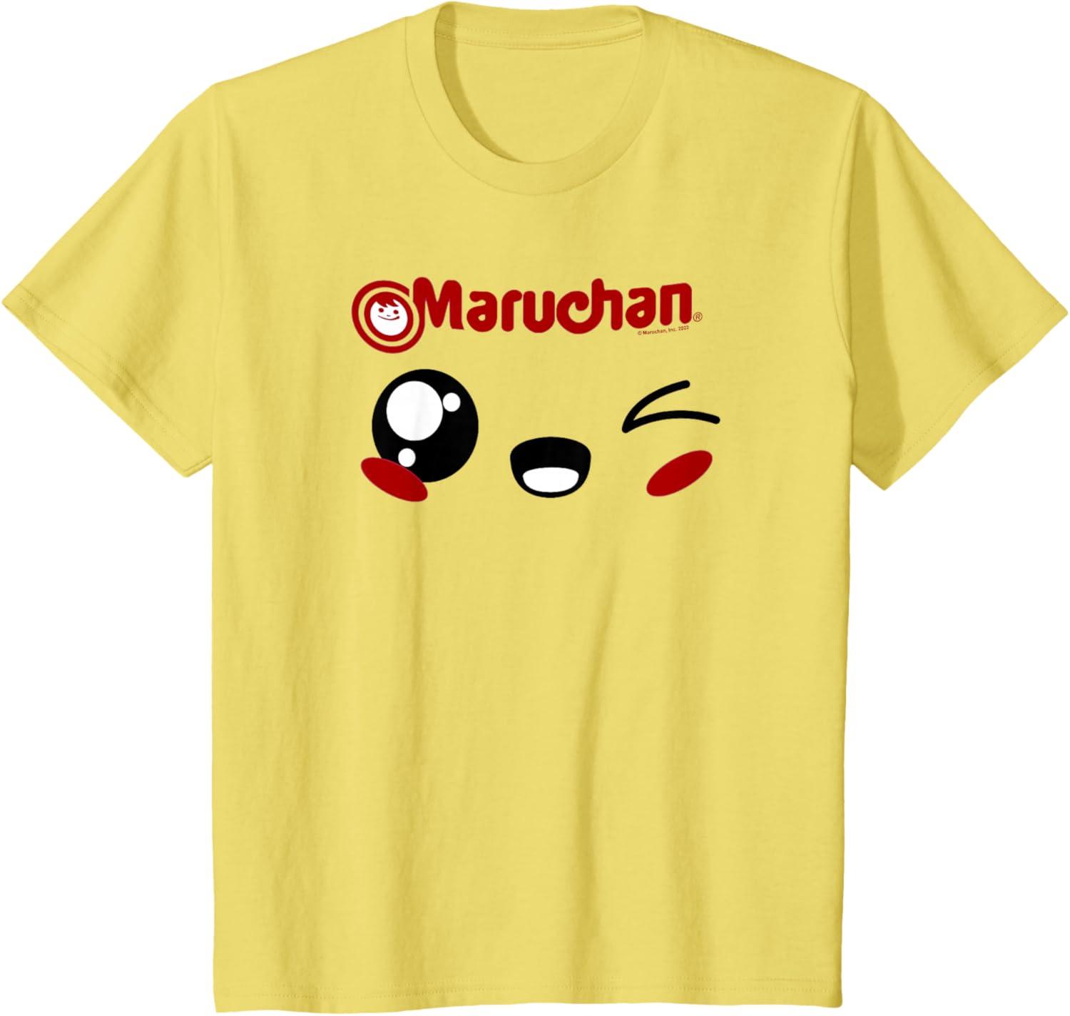 image:imageMaruchan Cute Winking Happy Face TShirtLemon Yellow