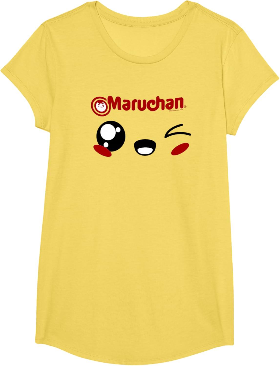 image:imageMaruchan Cute Winking Happy Face TShirtLemon Yellow