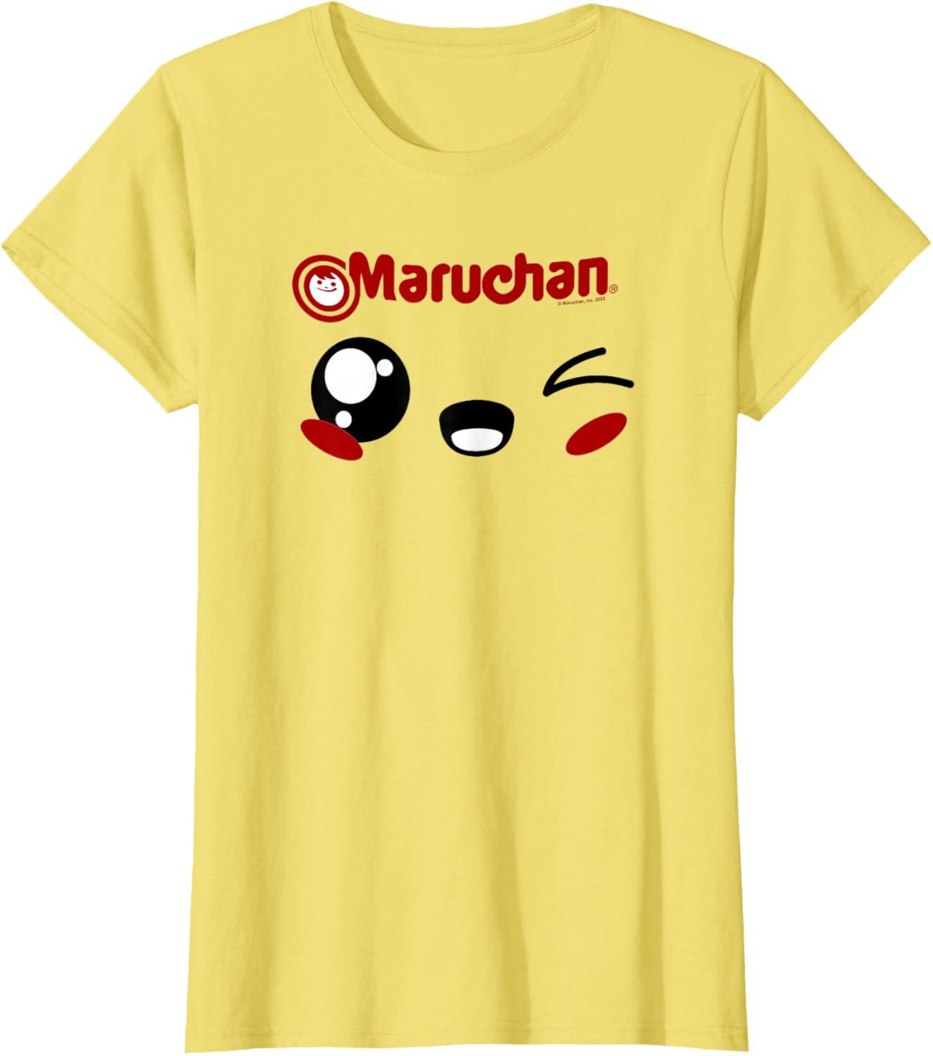 image:imageMaruchan Cute Winking Happy Face TShirtLemon Yellow