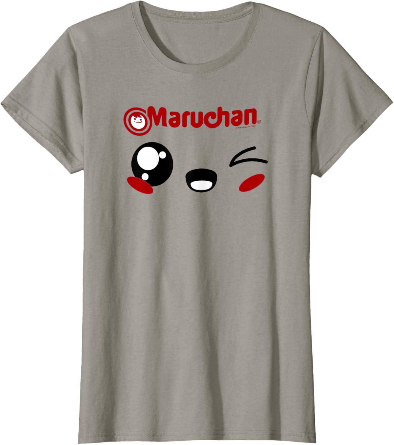 image:imageMaruchan Cute Winking Happy Face TShirtSlate Grey