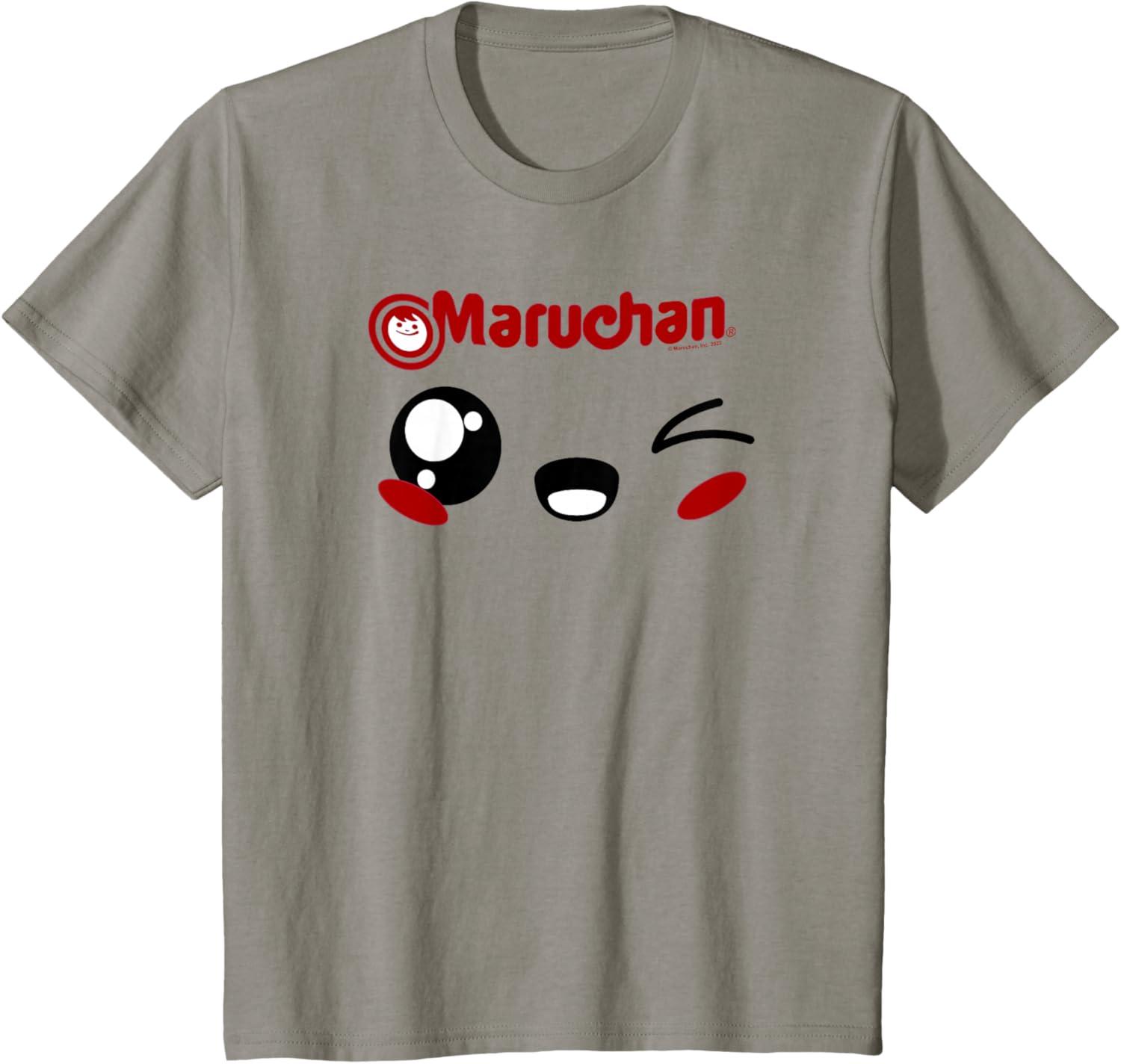 image:imageMaruchan Cute Winking Happy Face TShirtSlate Grey