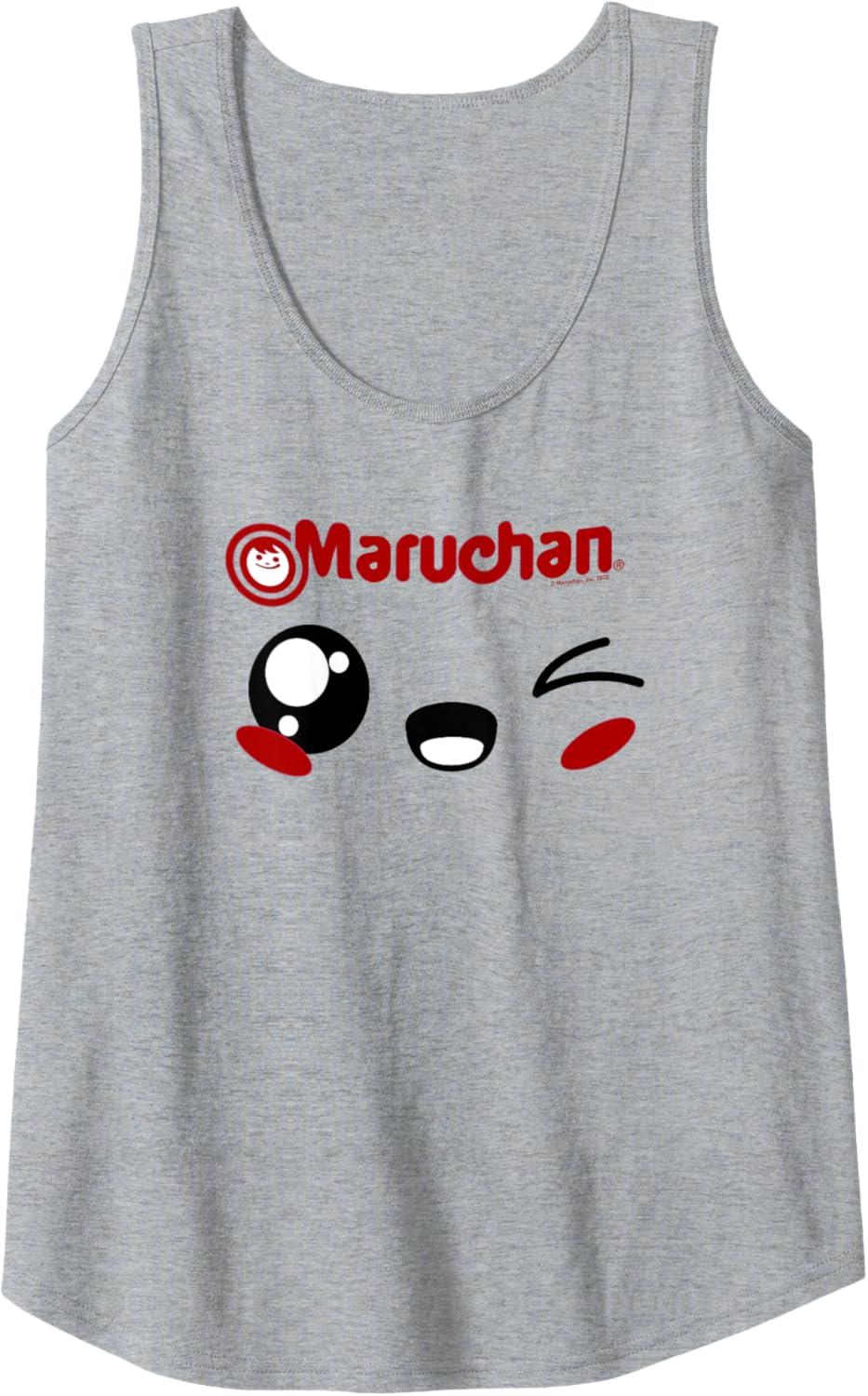 image:imageMaruchan Cute Winking Happy Face Tank TopHeather Grey