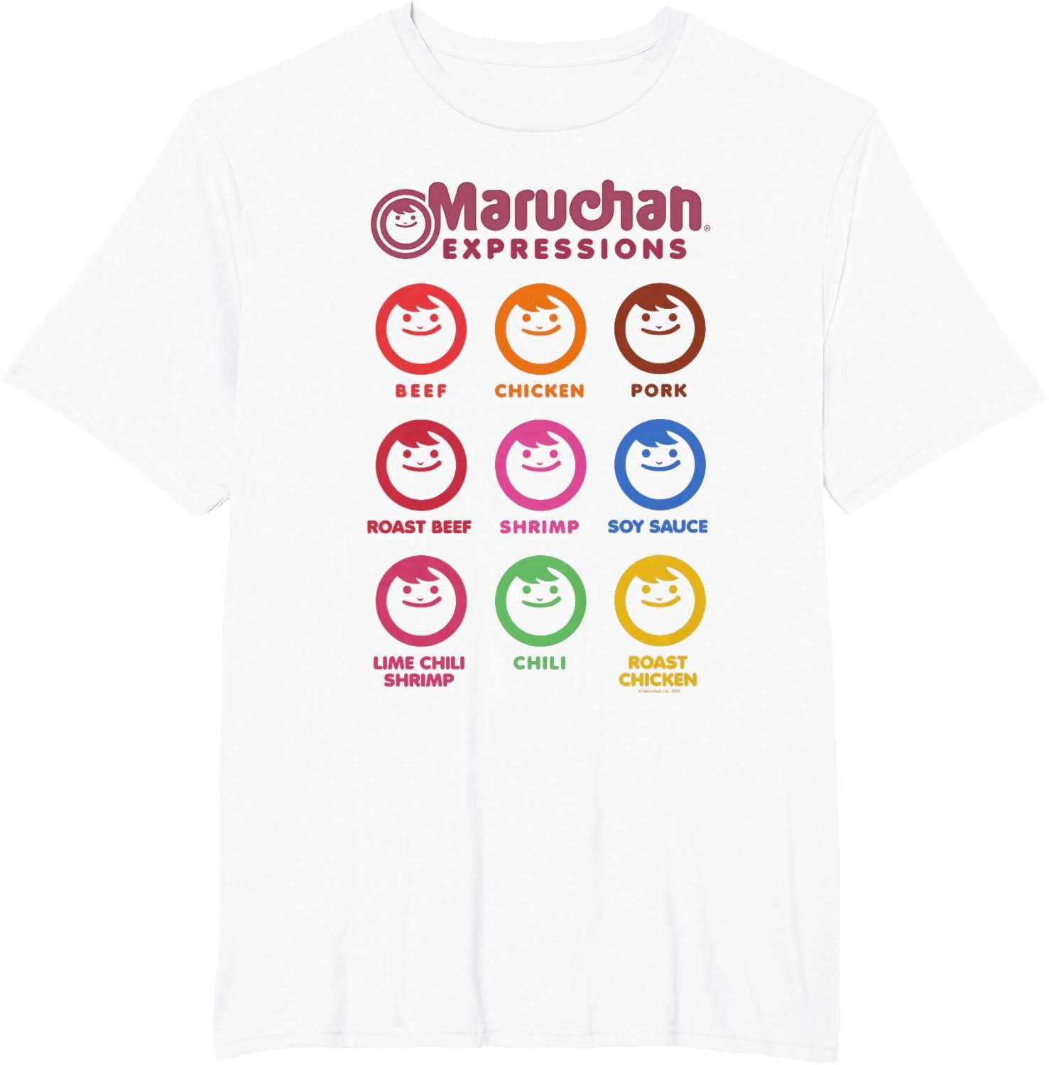 image:imageMaruchan Expressions Multiple Flavors amp Colors Collage TShirtWhite