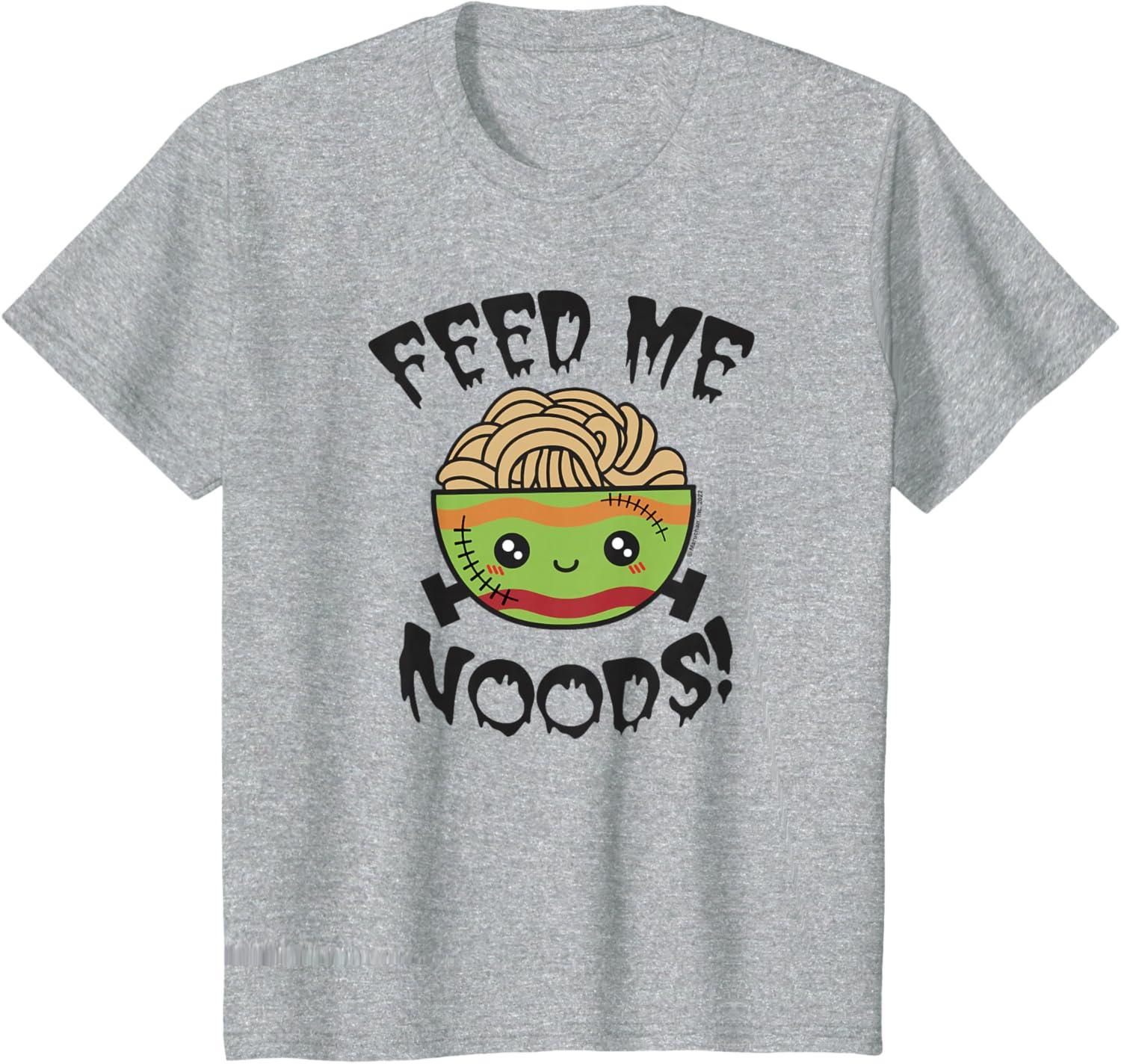 image:imageMaruchan Feed Me Noods Halloween Frankenstein Bowl TShirtHeather Grey