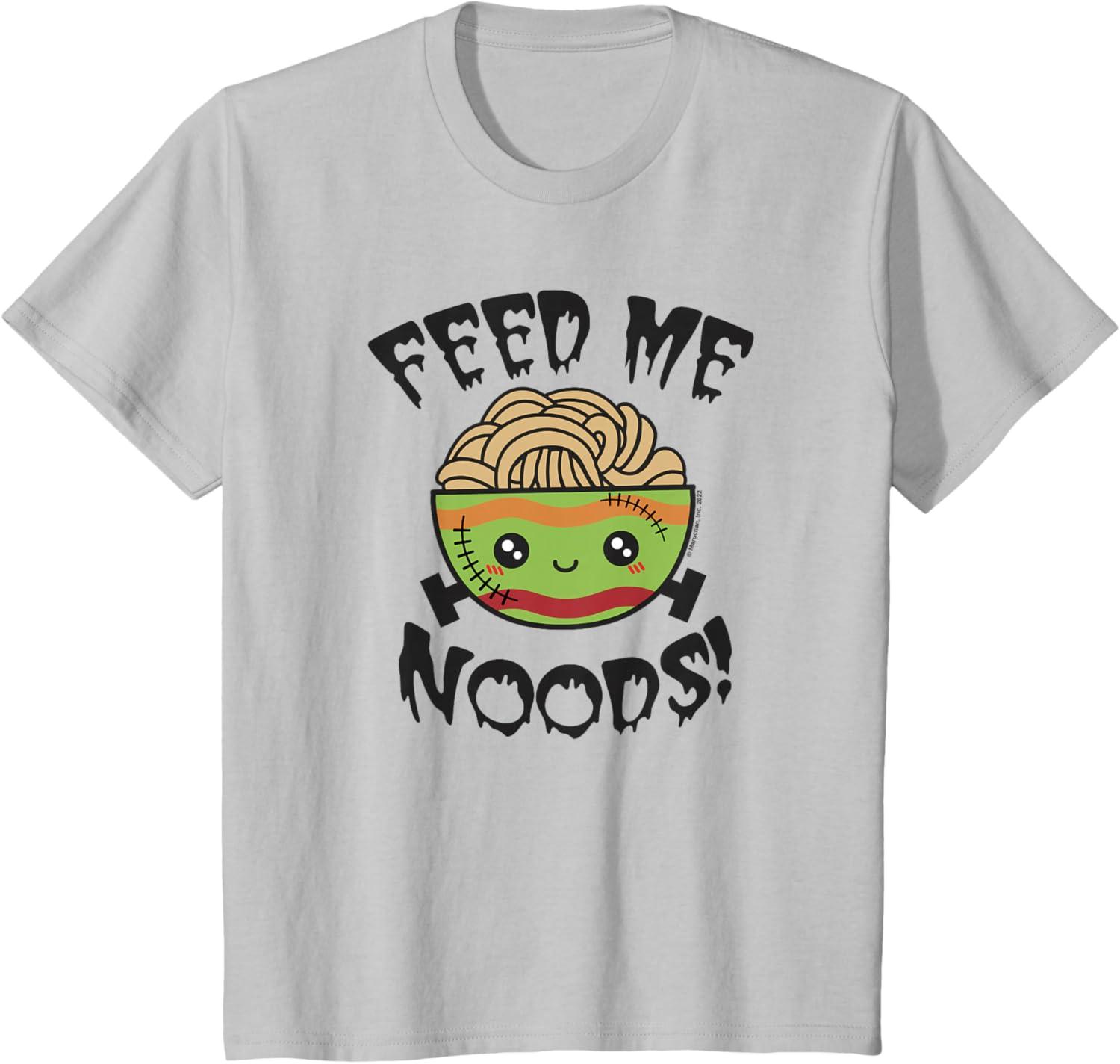 image:imageMaruchan Feed Me Noods Halloween Frankenstein Bowl TShirtSilver Grey