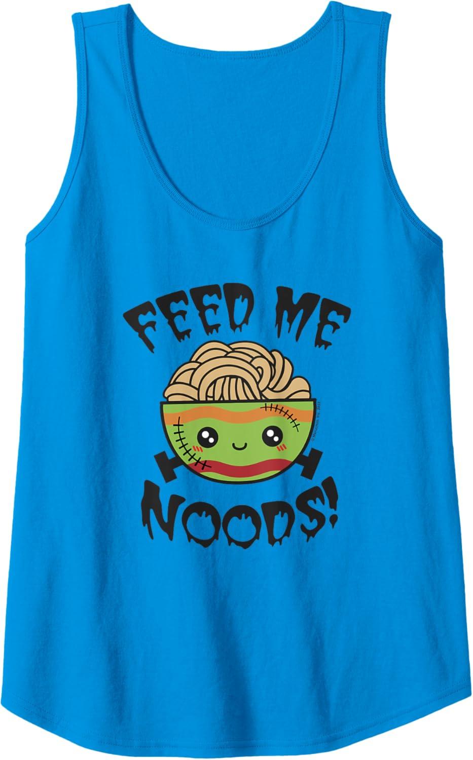 image:imageMaruchan Feed Me Noods Halloween Frankenstein Bowl Tank TopSapphire Blue