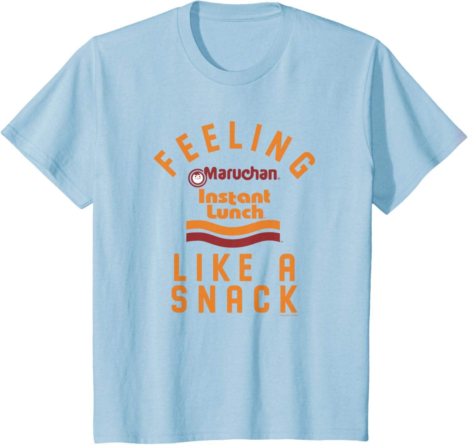 image:imageMaruchan Feeling Like A Ramen Snack Instant Lunch Logo TShirtBaby Blue