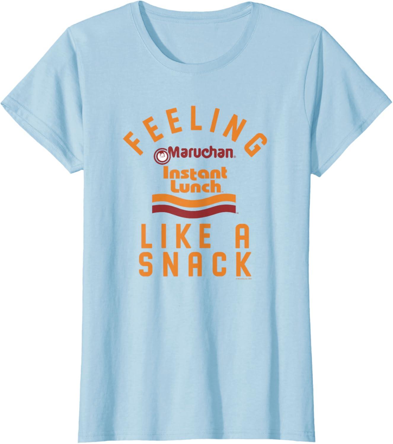 image:imageMaruchan Feeling Like A Ramen Snack Instant Lunch Logo TShirtBaby Blue