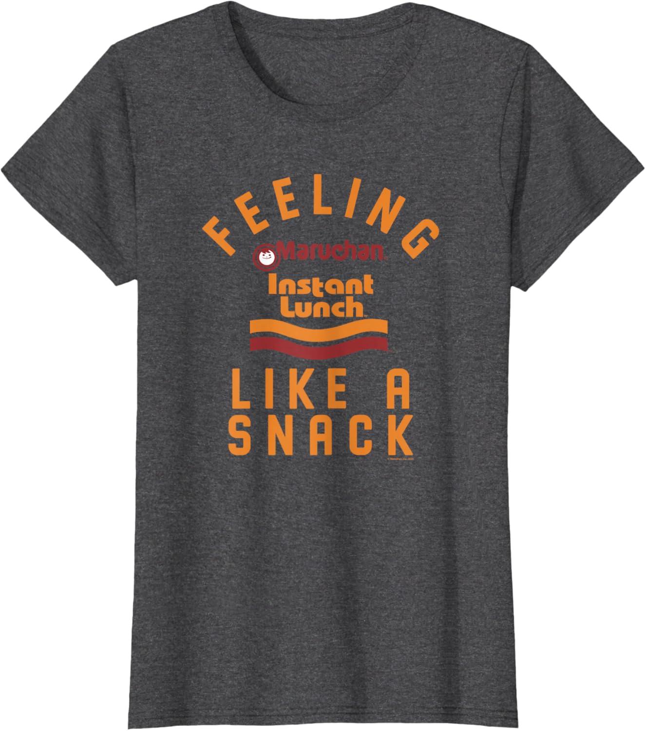 image:imageMaruchan Feeling Like A Ramen Snack Instant Lunch Logo TShirtDark Heather Grey