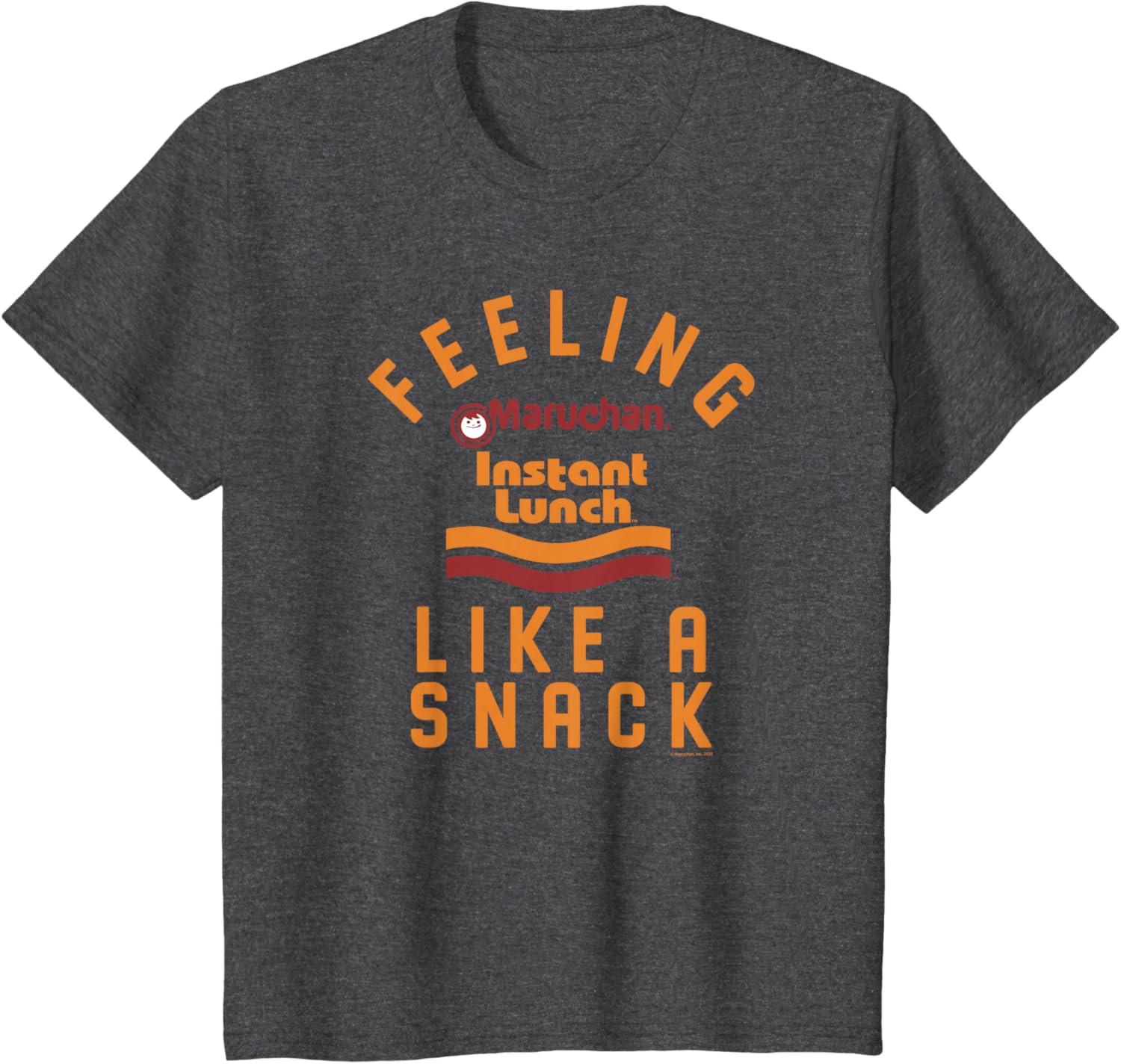 image:imageMaruchan Feeling Like A Ramen Snack Instant Lunch Logo TShirtDark Heather Grey