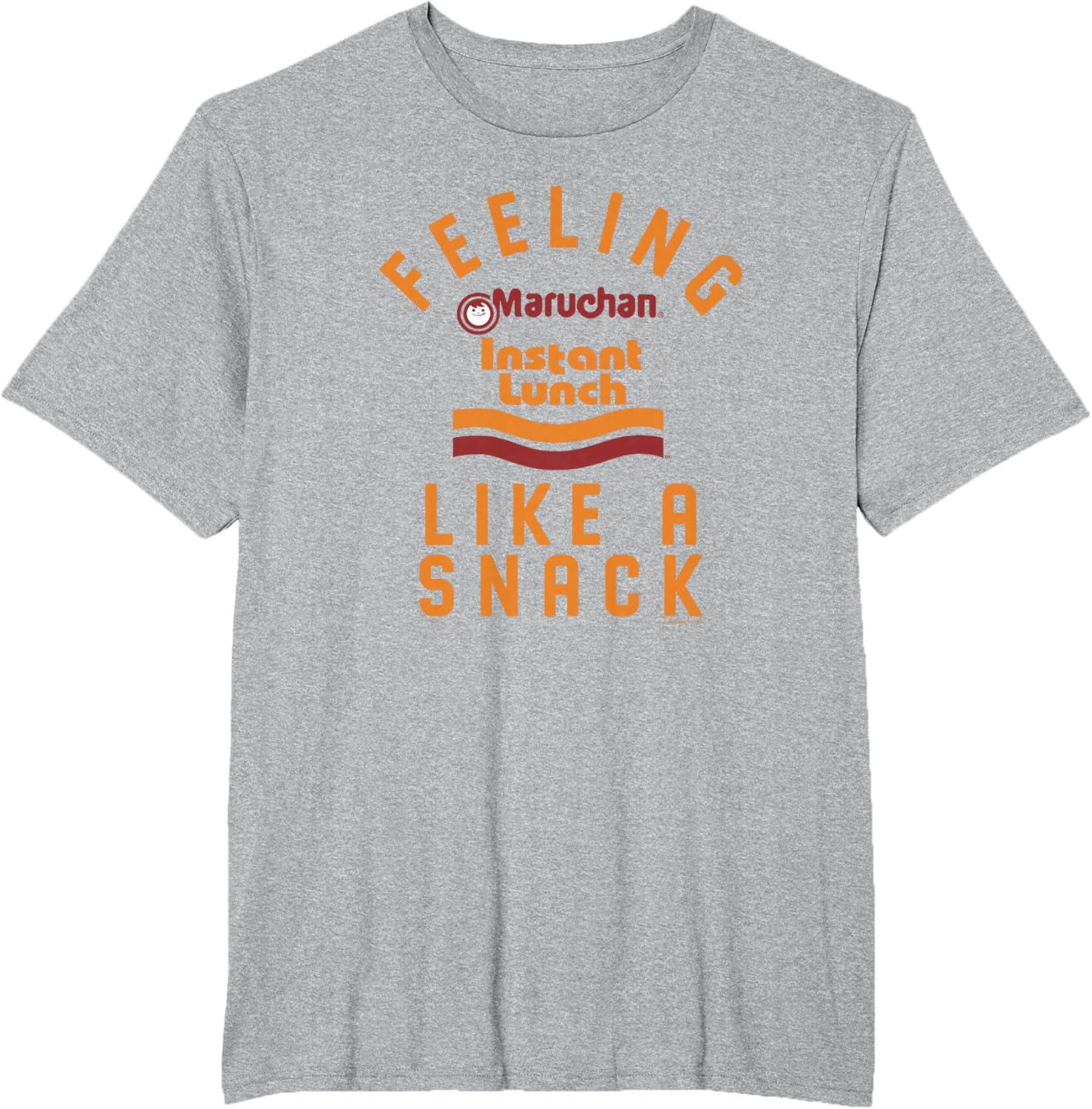 image:imageMaruchan Feeling Like A Ramen Snack Instant Lunch Logo TShirtHeather Grey